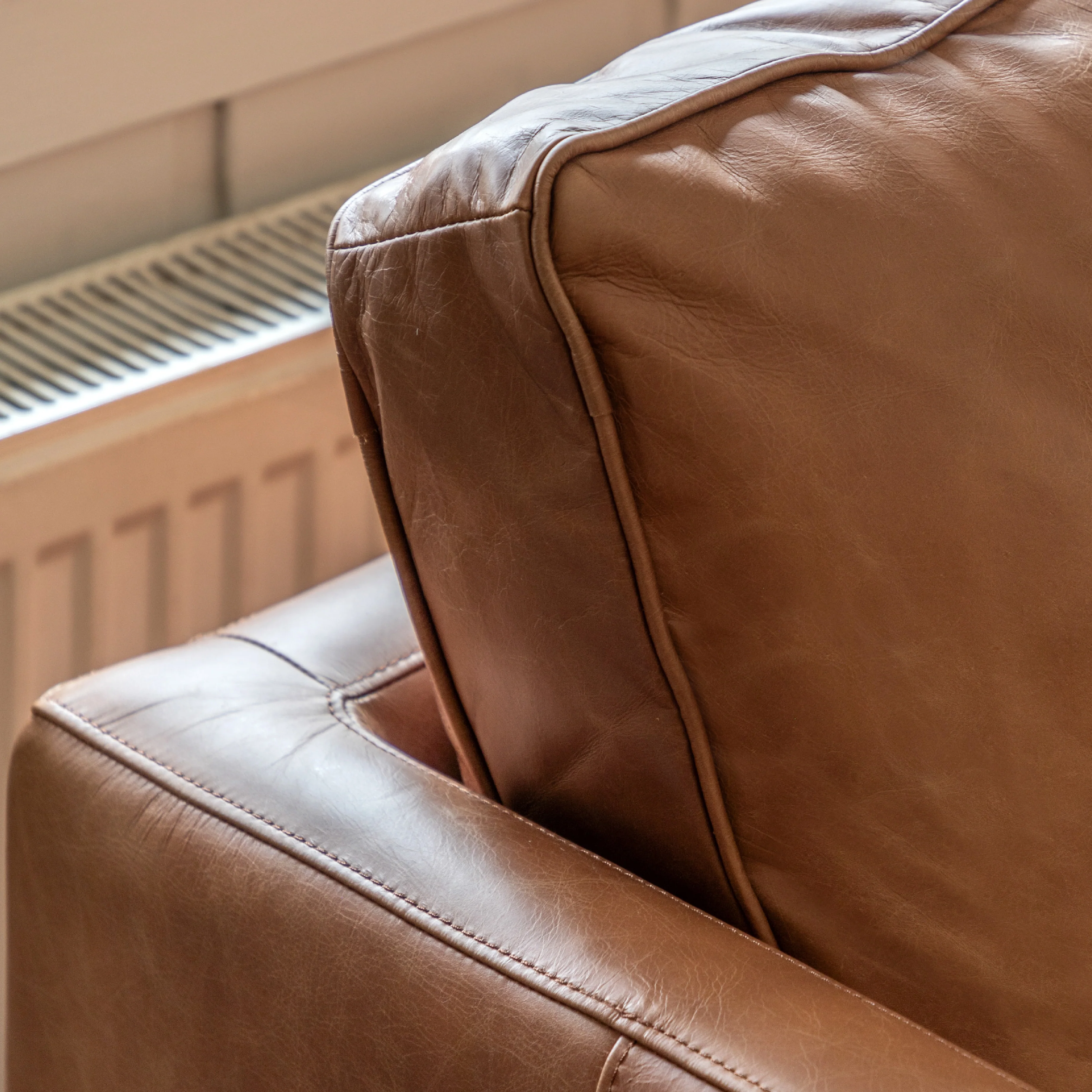 Osborne 2 Seat Leather Sofa | Vintage Brown - Image 2