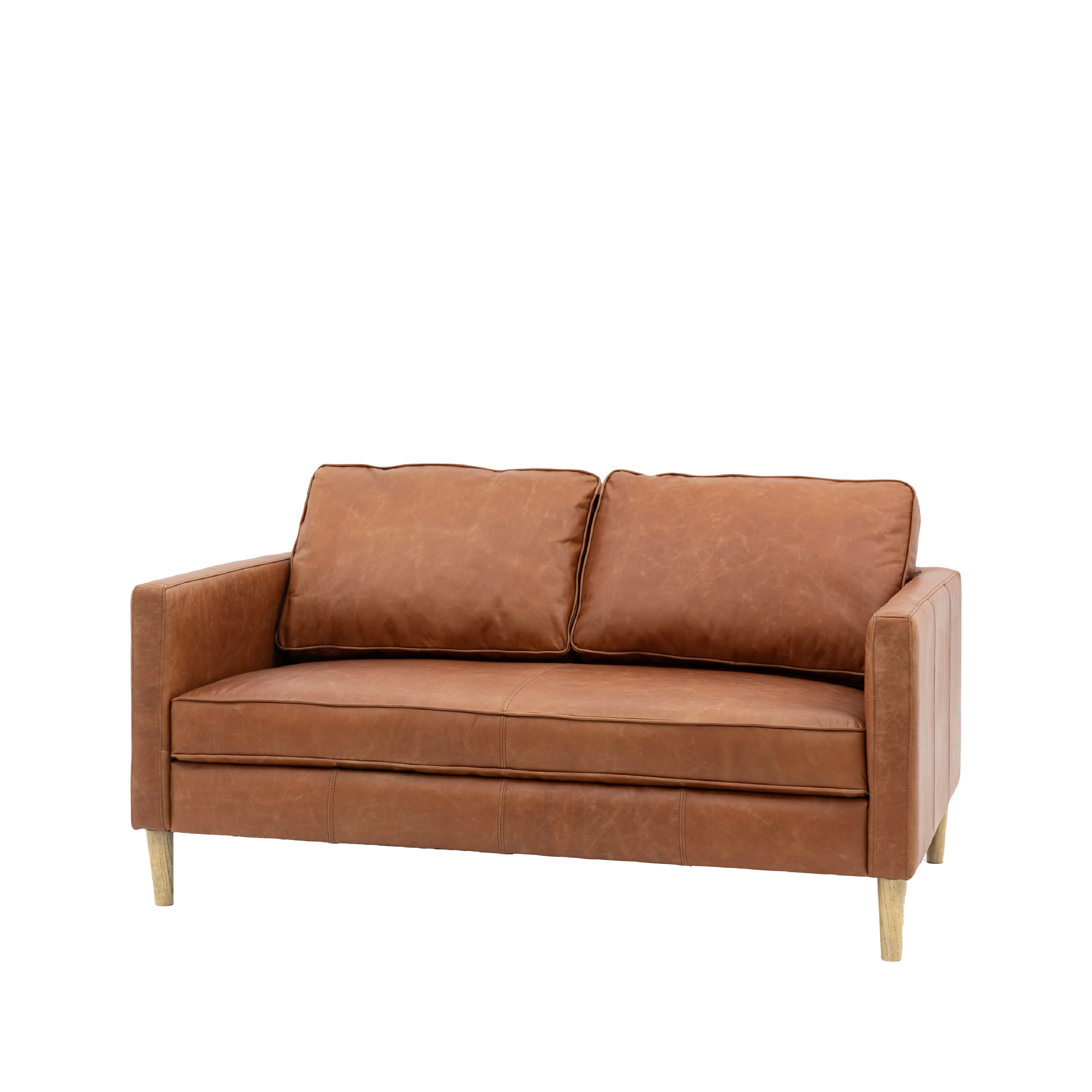 Osborne 2 Seat Leather Sofa | Vintage Brown - Image 3