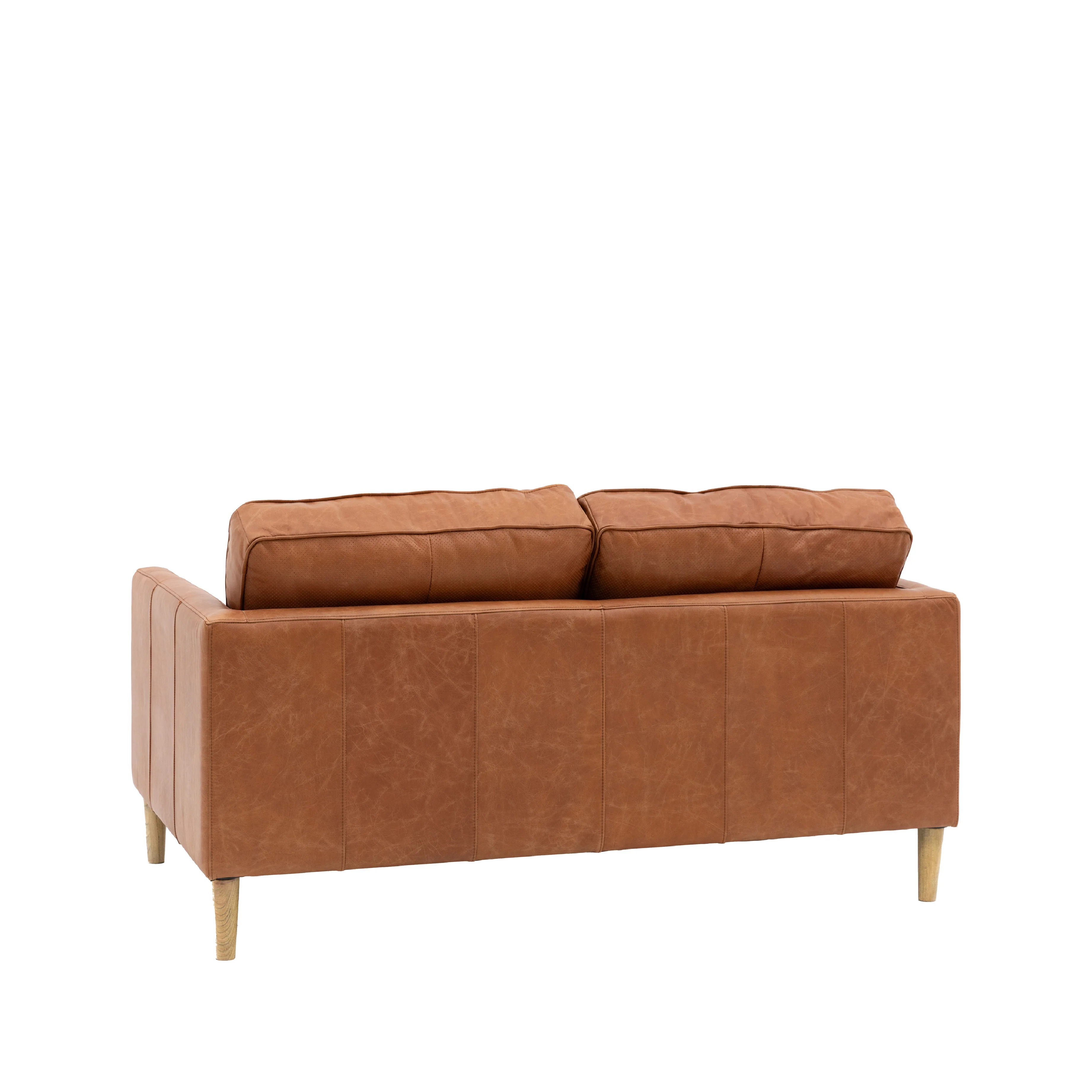 Osborne 2 Seat Leather Sofa | Vintage Brown - Image 4