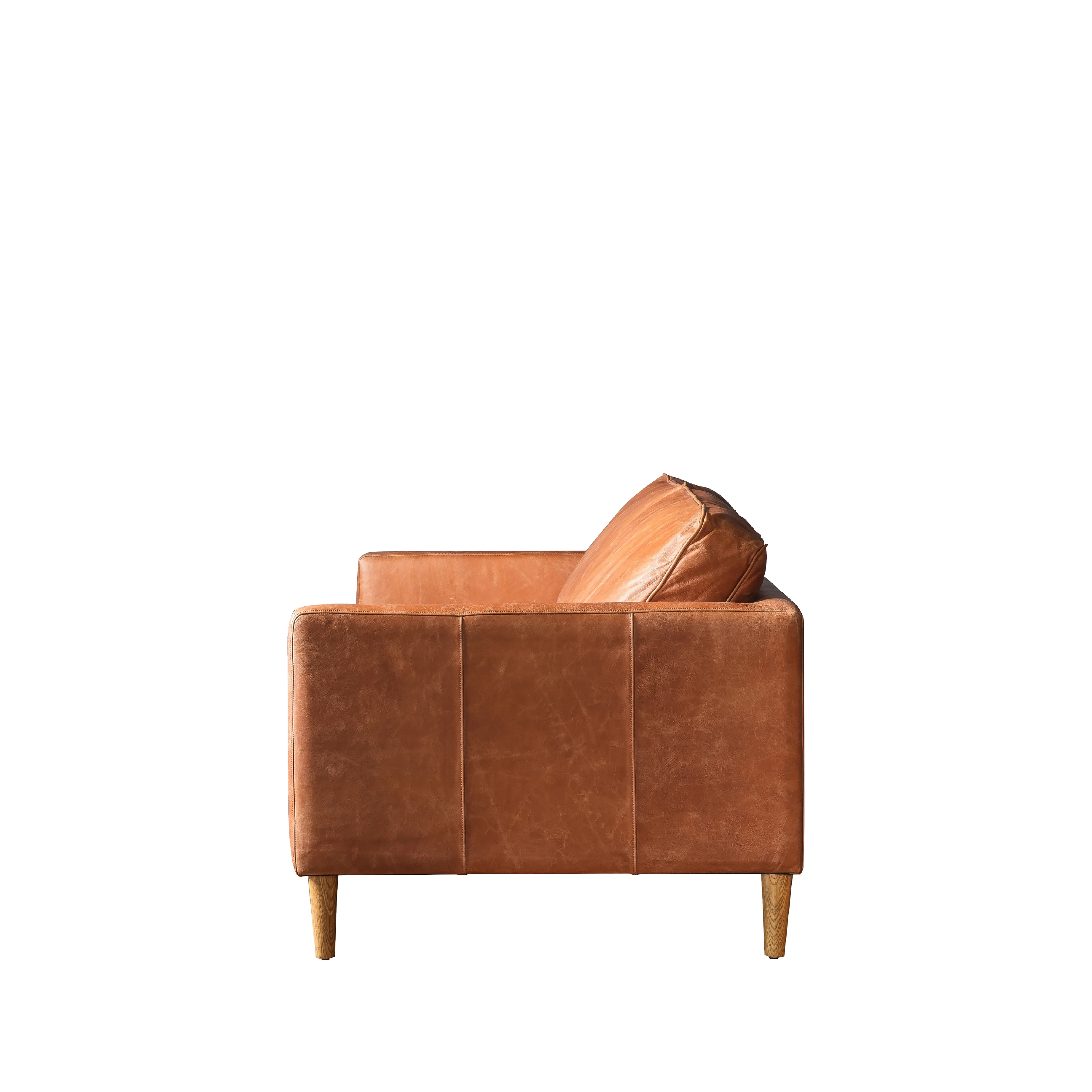 Osborne 3 Seat Leather Sofa | Brown - Image 4
