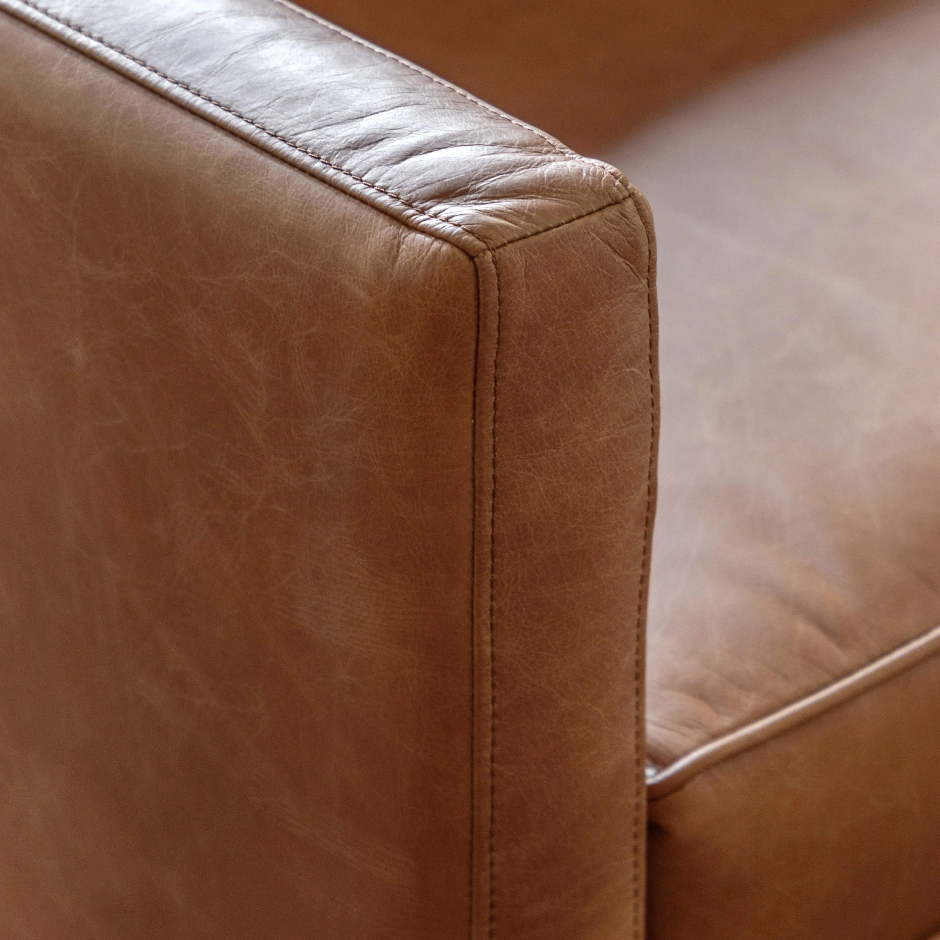Osborne 3 Seat Leather Sofa | Brown - Image 5