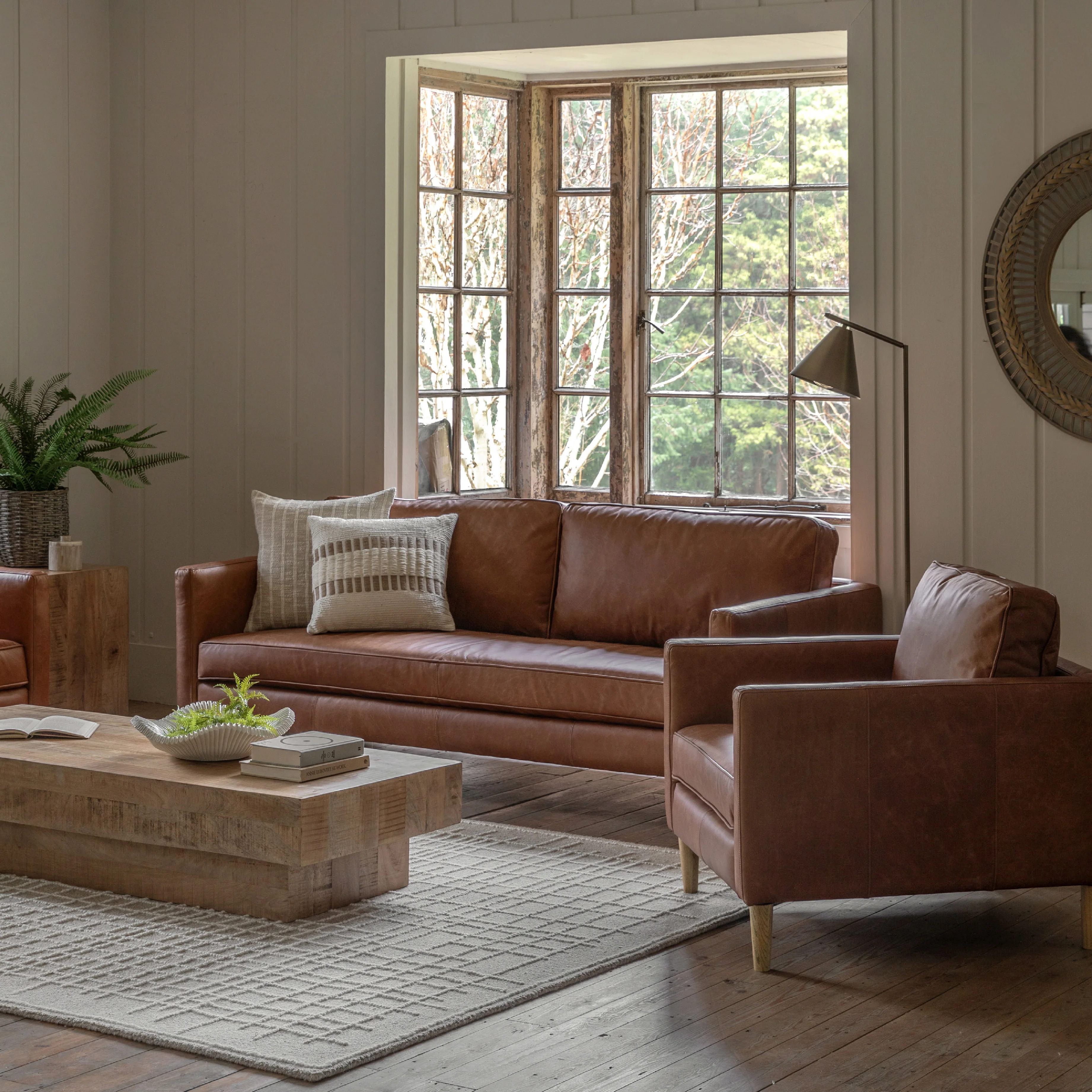 Osborne Leather Armchair | Vintage Brown - Image 2