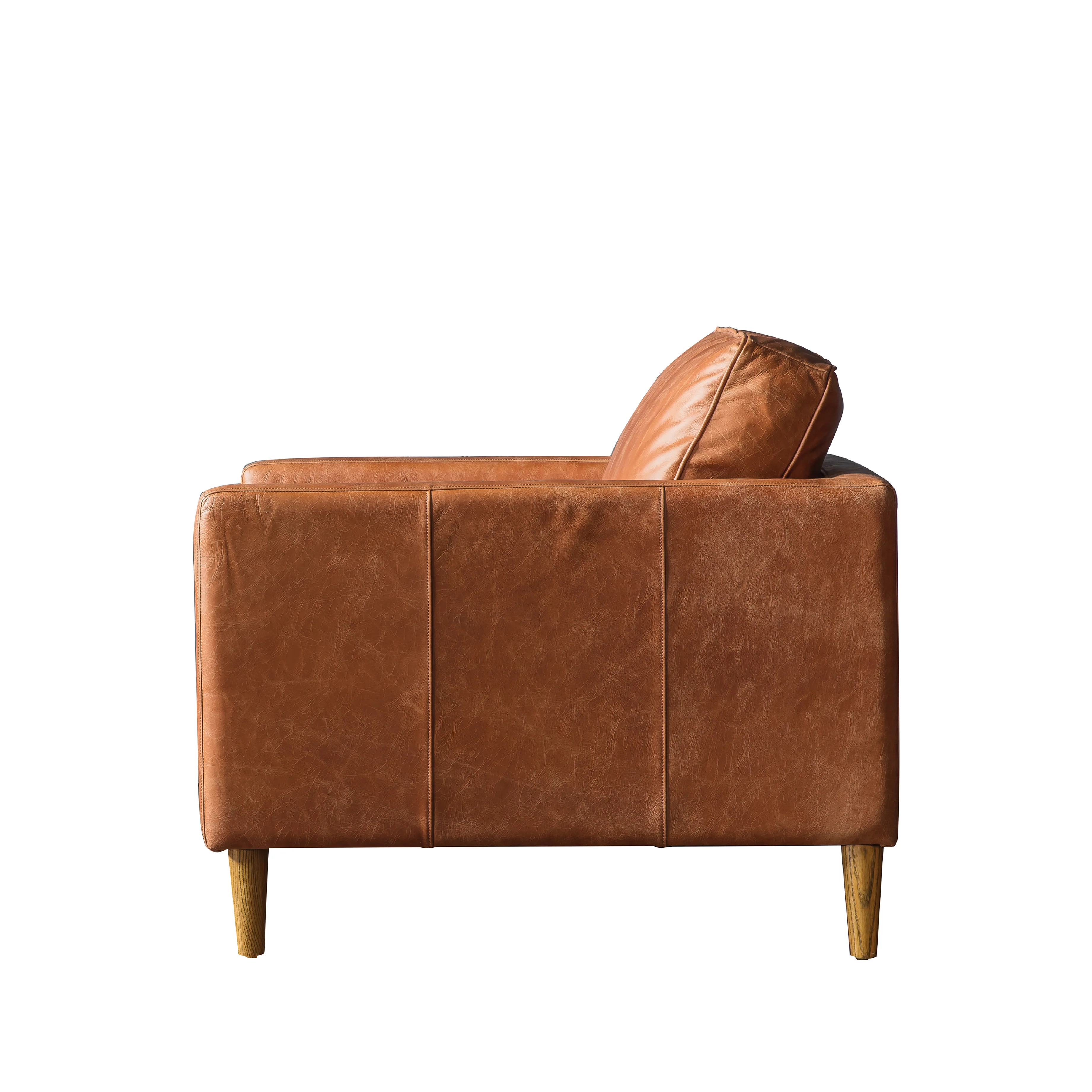 Osborne Leather Armchair | Vintage Brown - Image 4