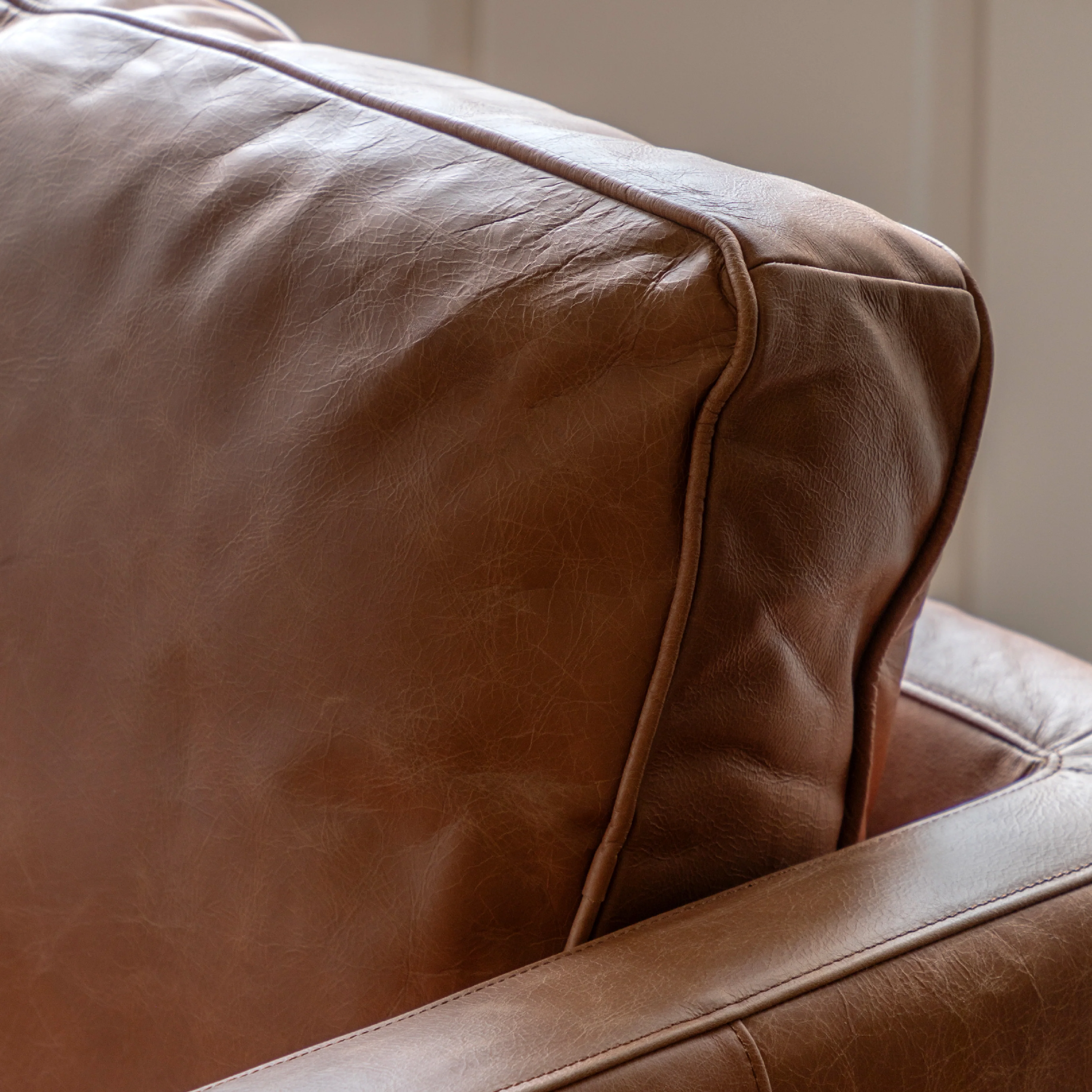 Osborne Leather Armchair | Vintage Brown - Image 5