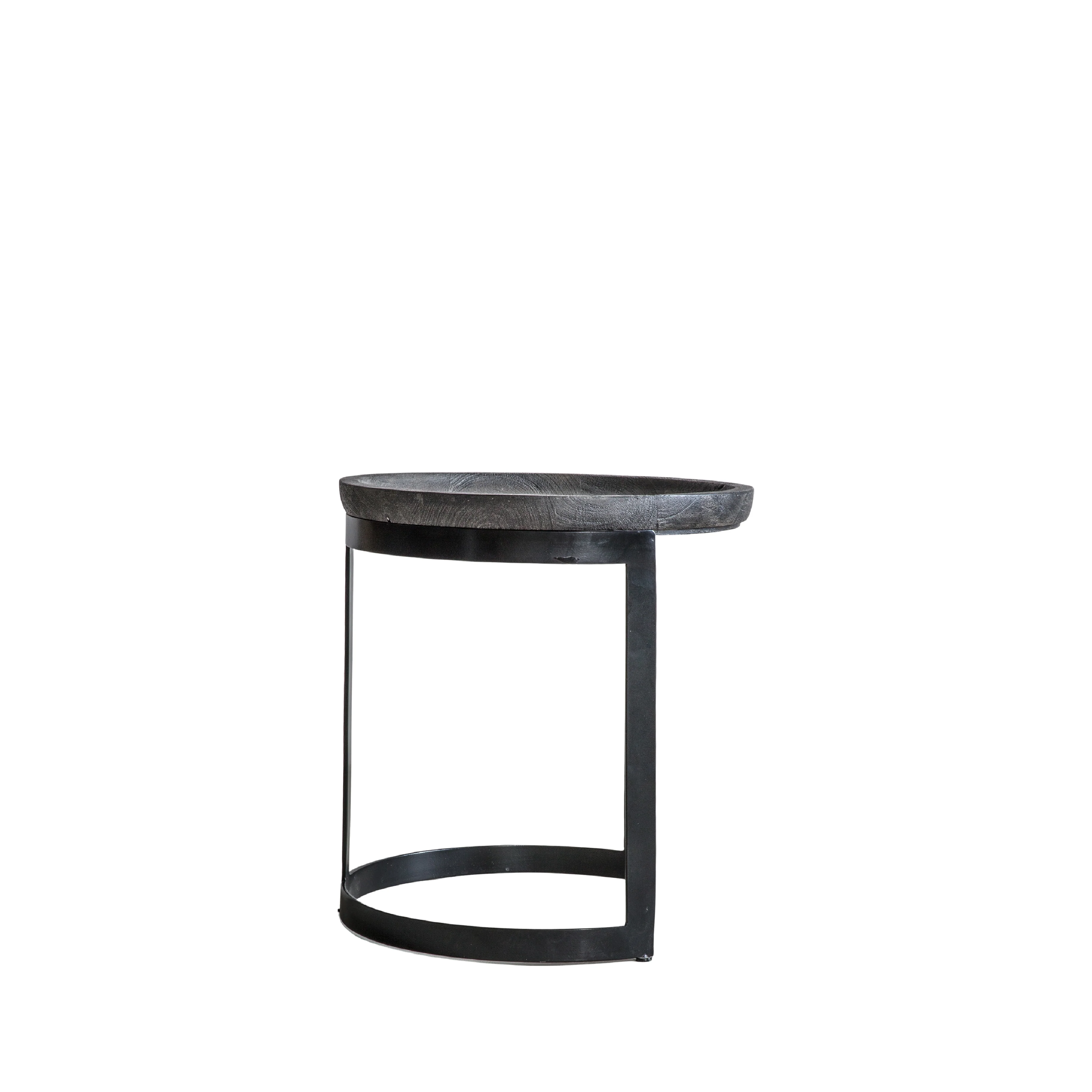 Ottawa Nesting Side Tables | Black/Greywash | Set of 2 - Image 4