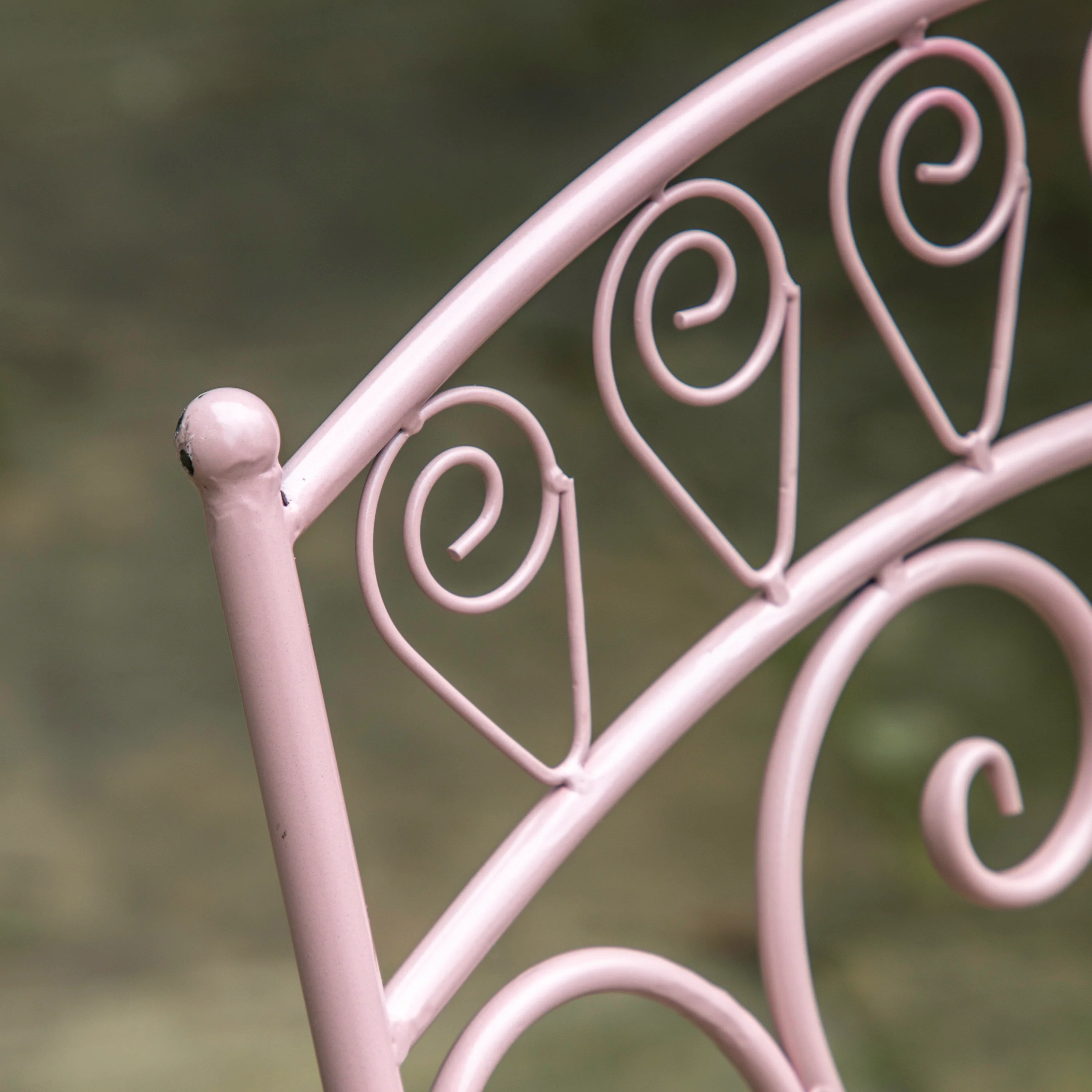 Outdoor Brindisi 2 Seat Bistro Set | Coral Pink Iron - Image 5