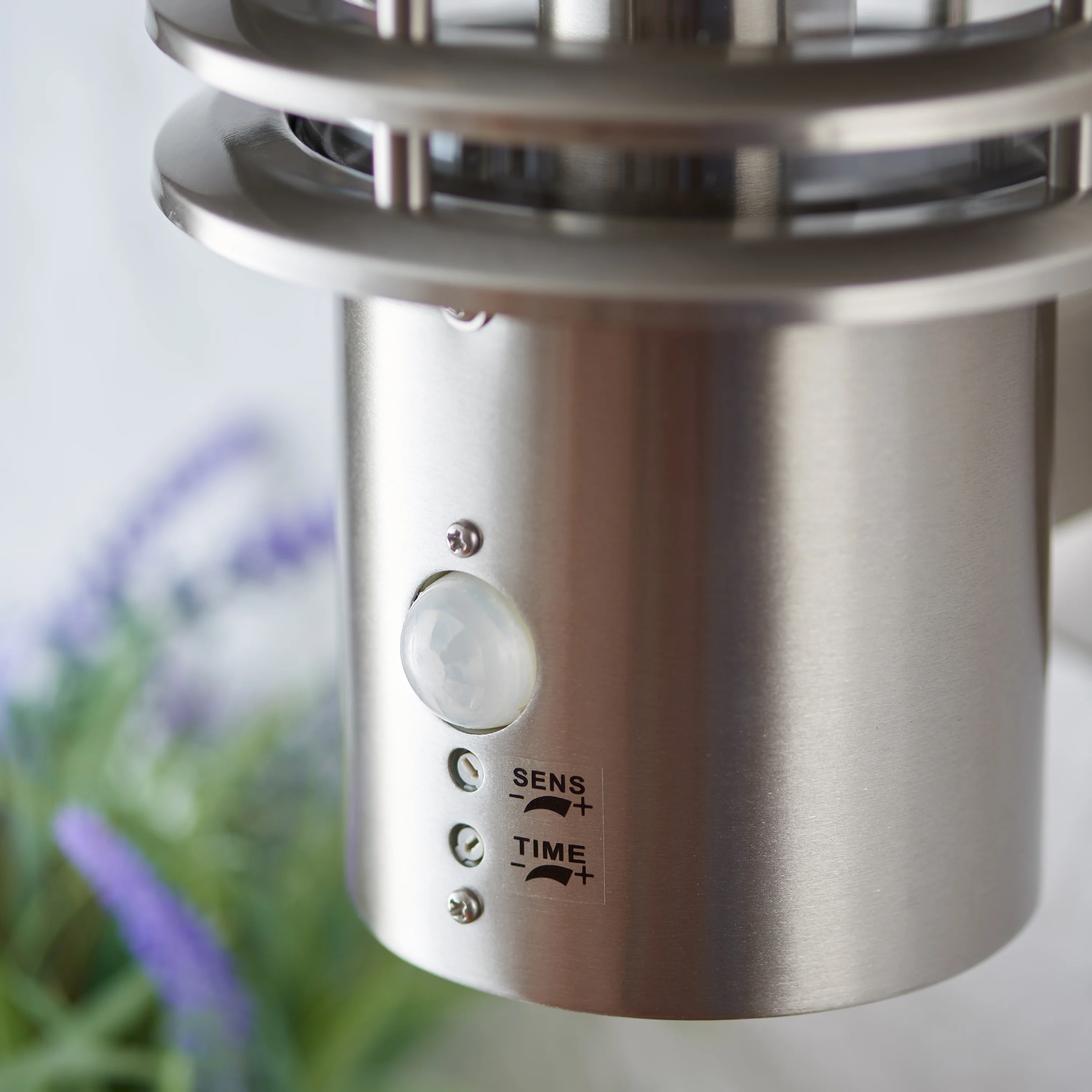 Outdoor Louvre PIR Wall Light | Brushed Stainless Steel | 34cm - Image 5