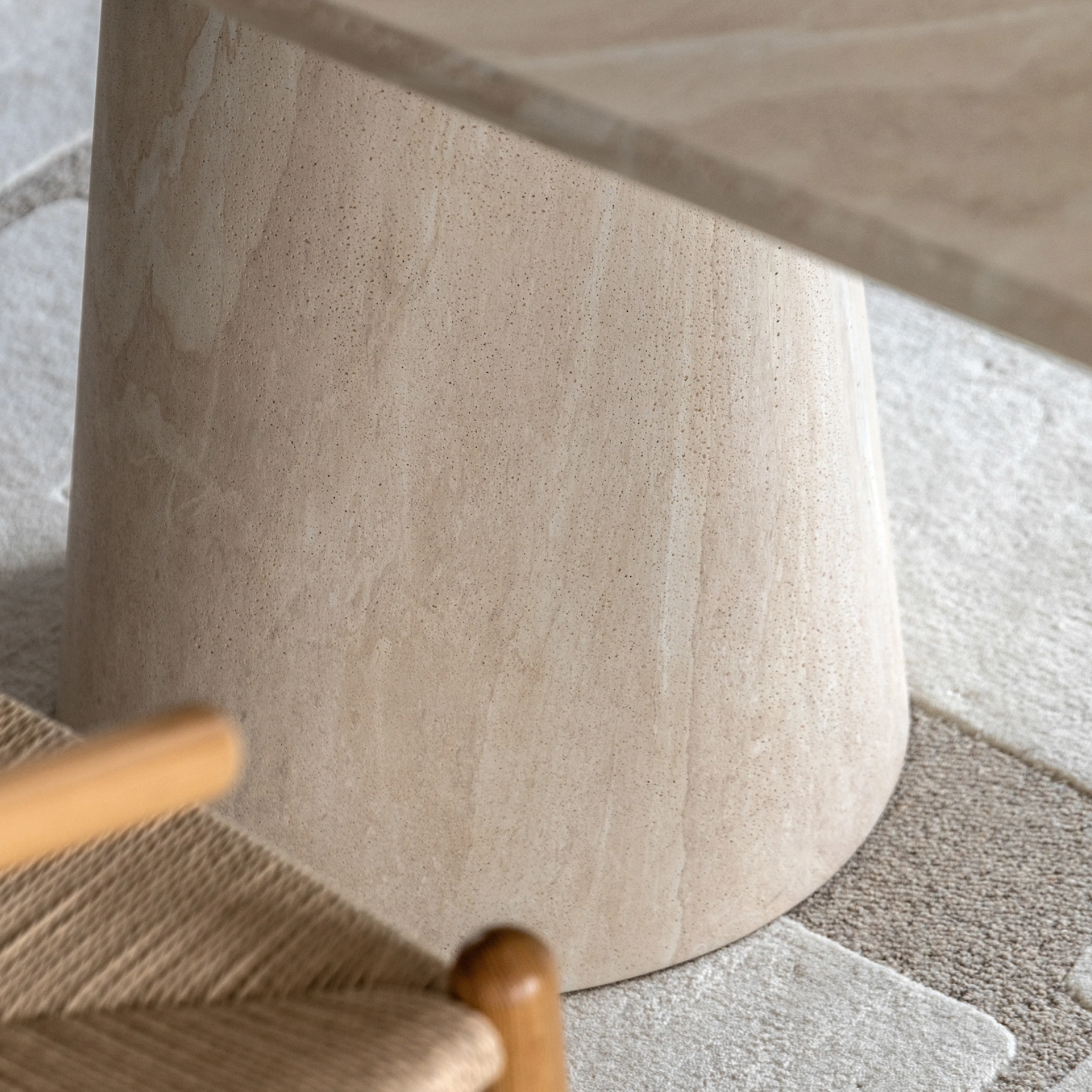 Pedra Oval Dining Table | Travertine - Image 2