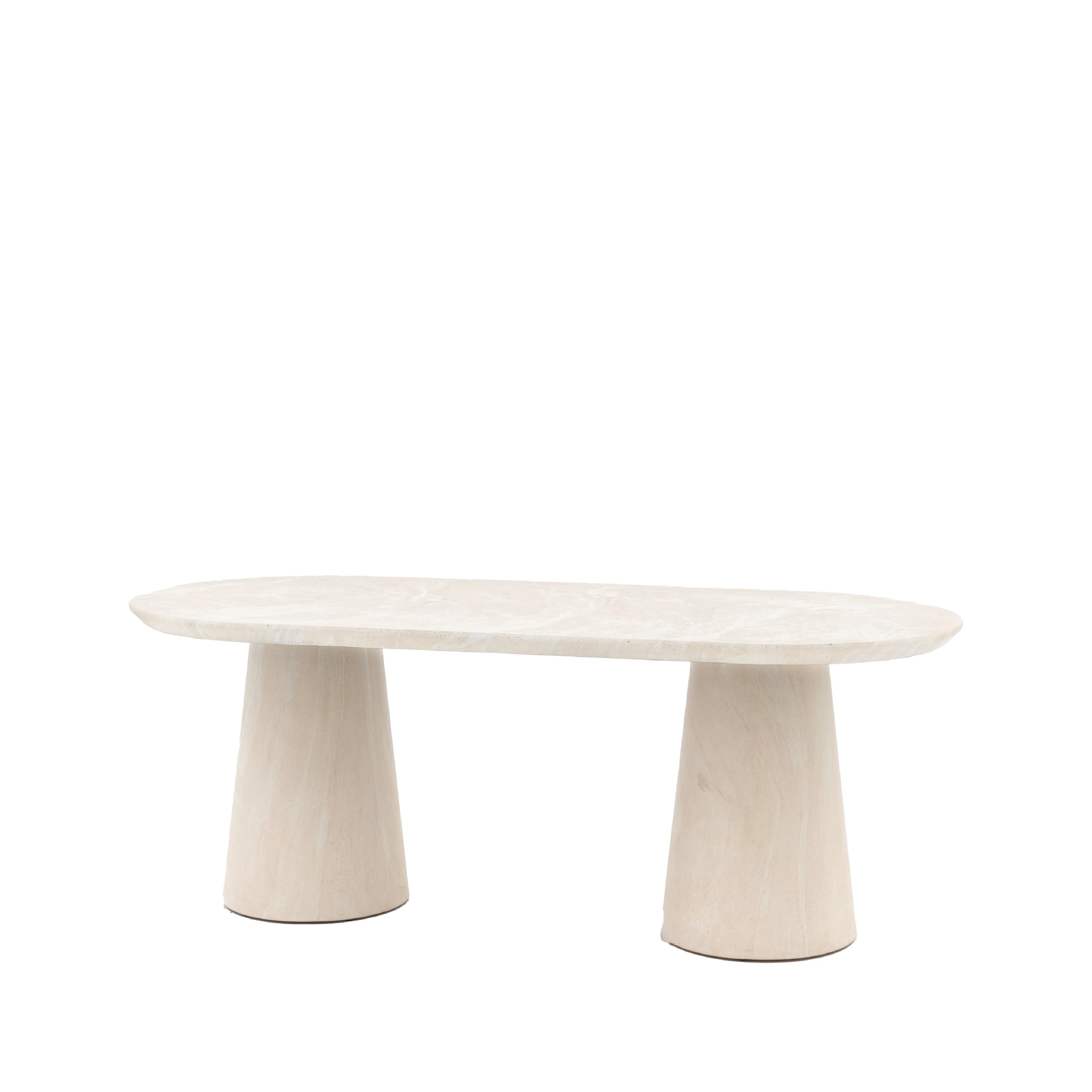 Pedra Oval Dining Table | Travertine - Image 3