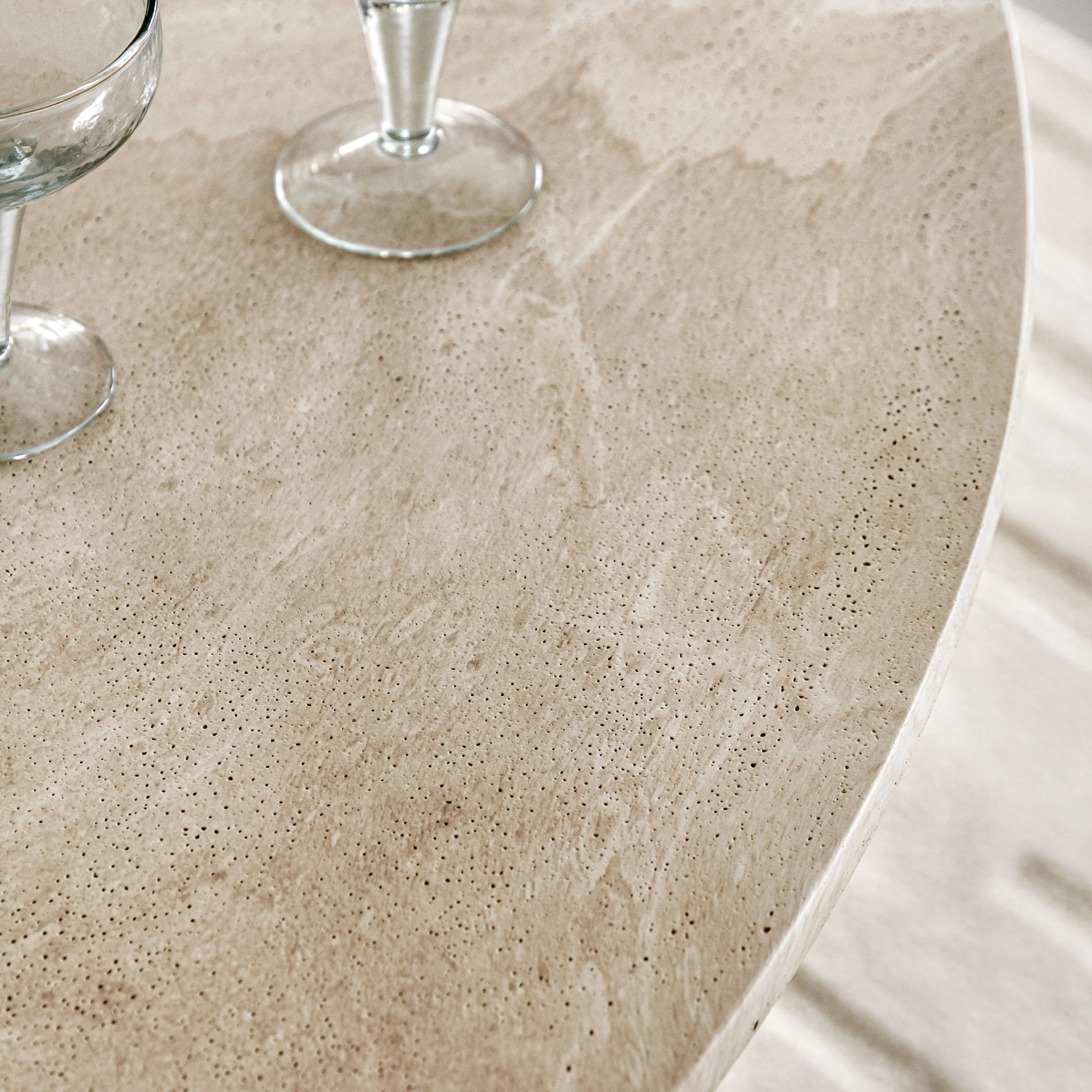 Pedra Round Dining Table | Travertine - Image 2