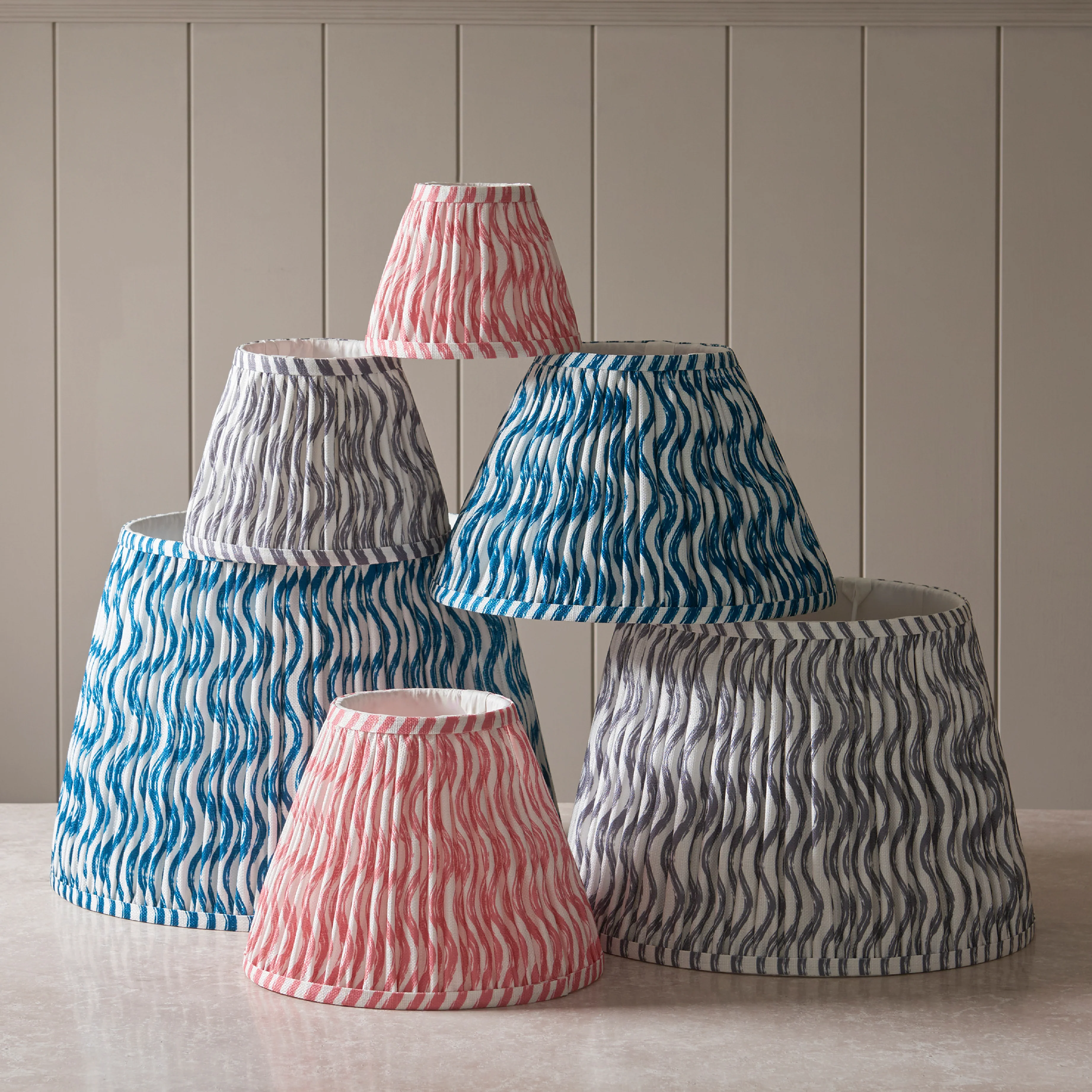 Pleated Fabric Ripple Shade | Marlin Blue - Image 2