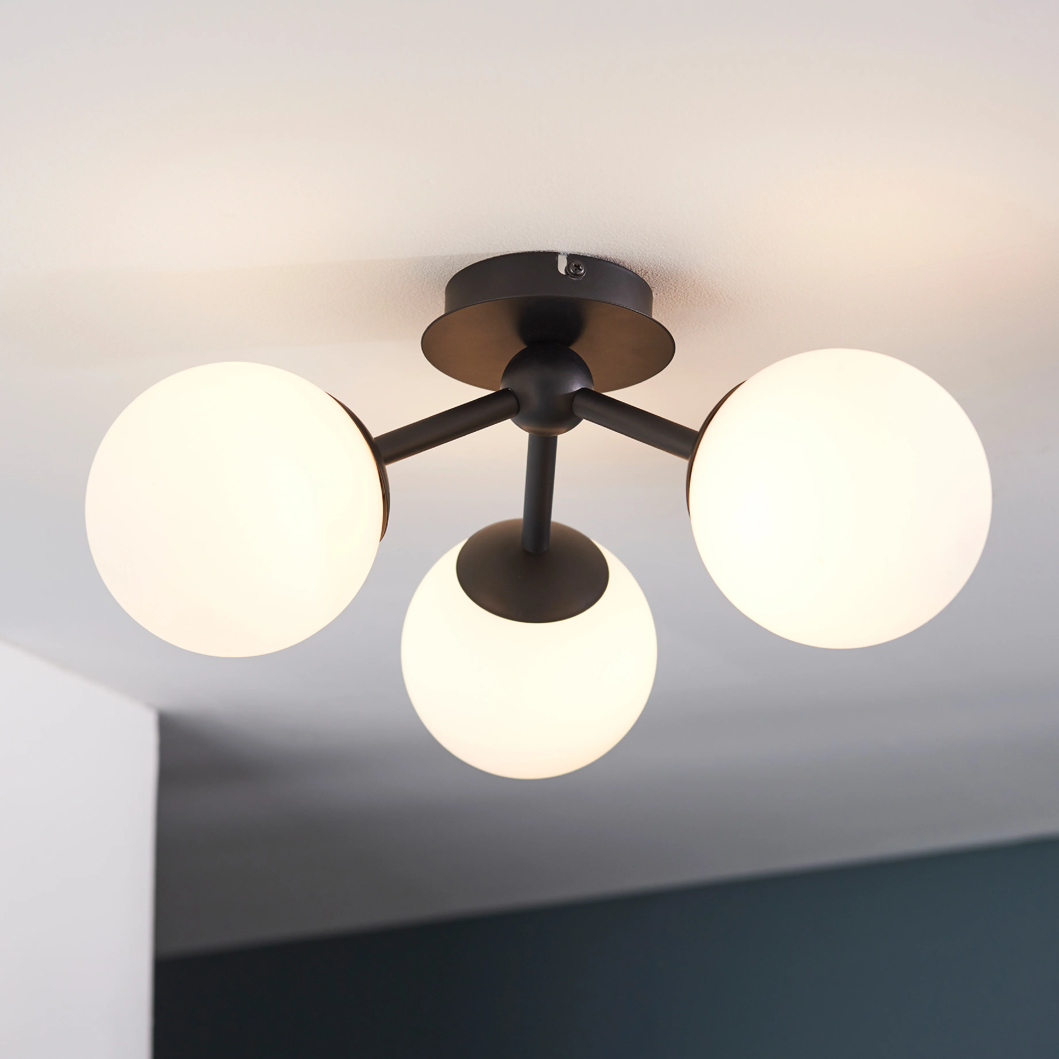 Pulsa Bathroom Ceiling Light | Black | Large - Image 2