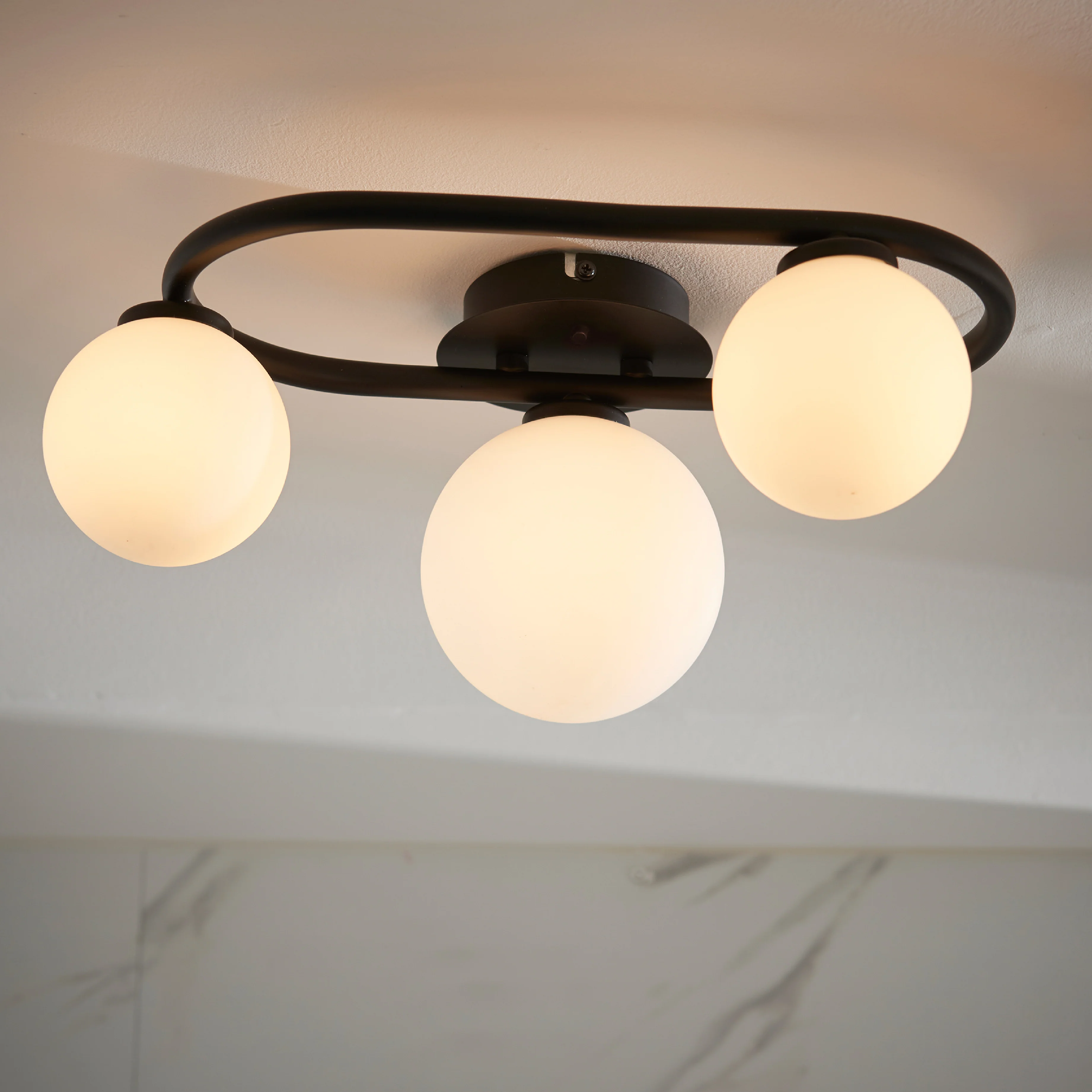 Pulsa Bathroom Ceiling Light | Black | Small - Image 5