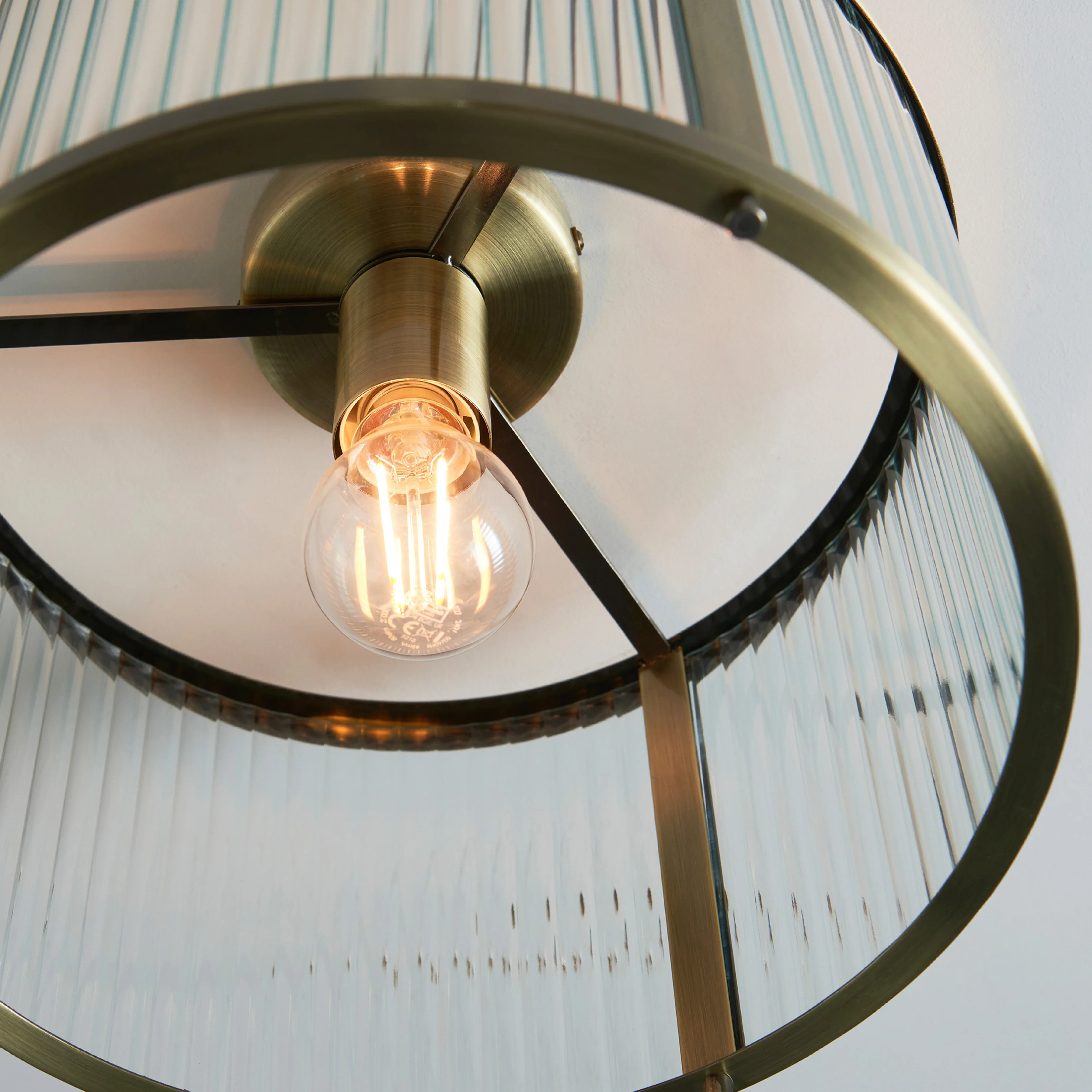 Ridgeton 1 Bulb Ceiling Light | Antique Brass - Image 4