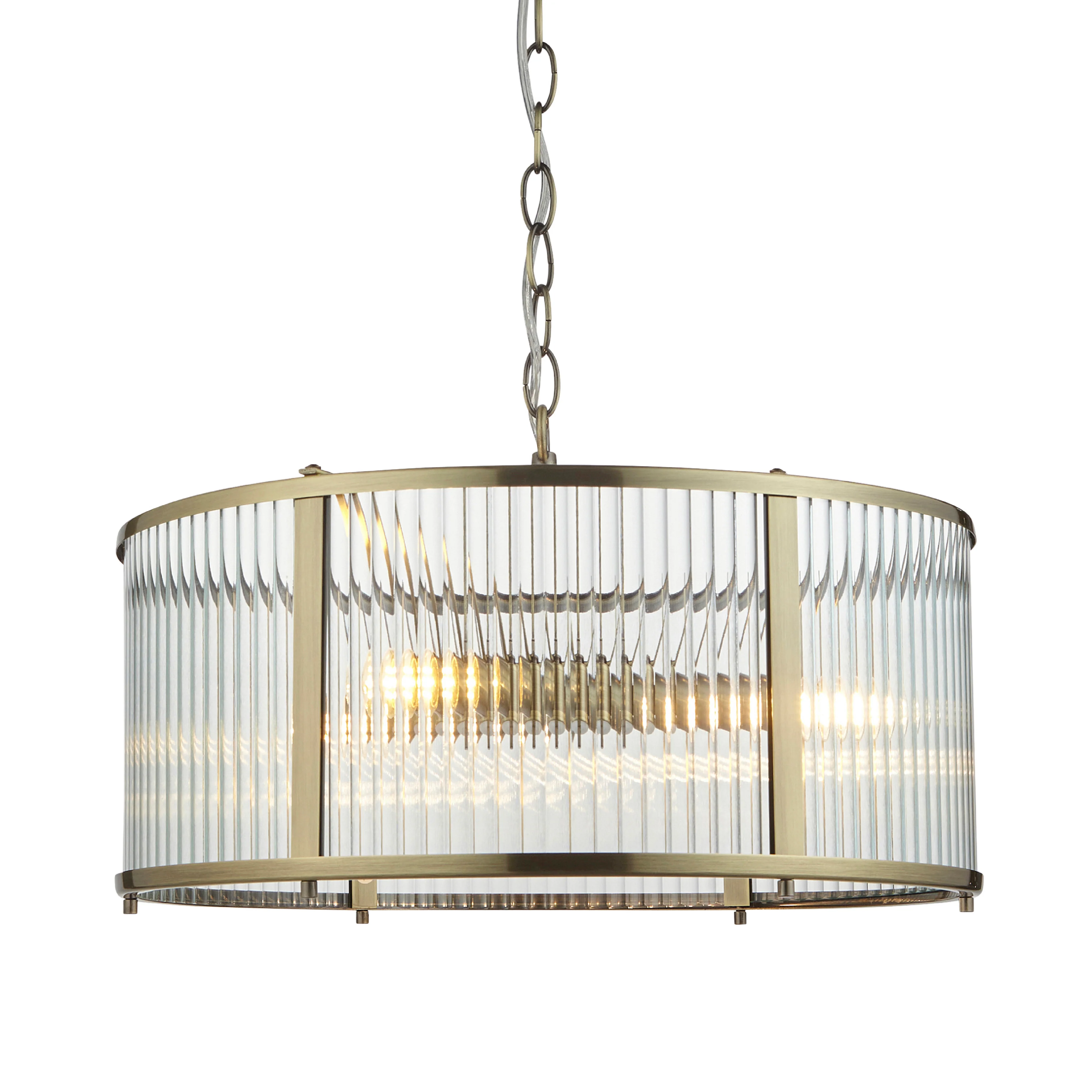 Ridgeton 3 Bulb Pendant Light | Antique Brass - Image 3
