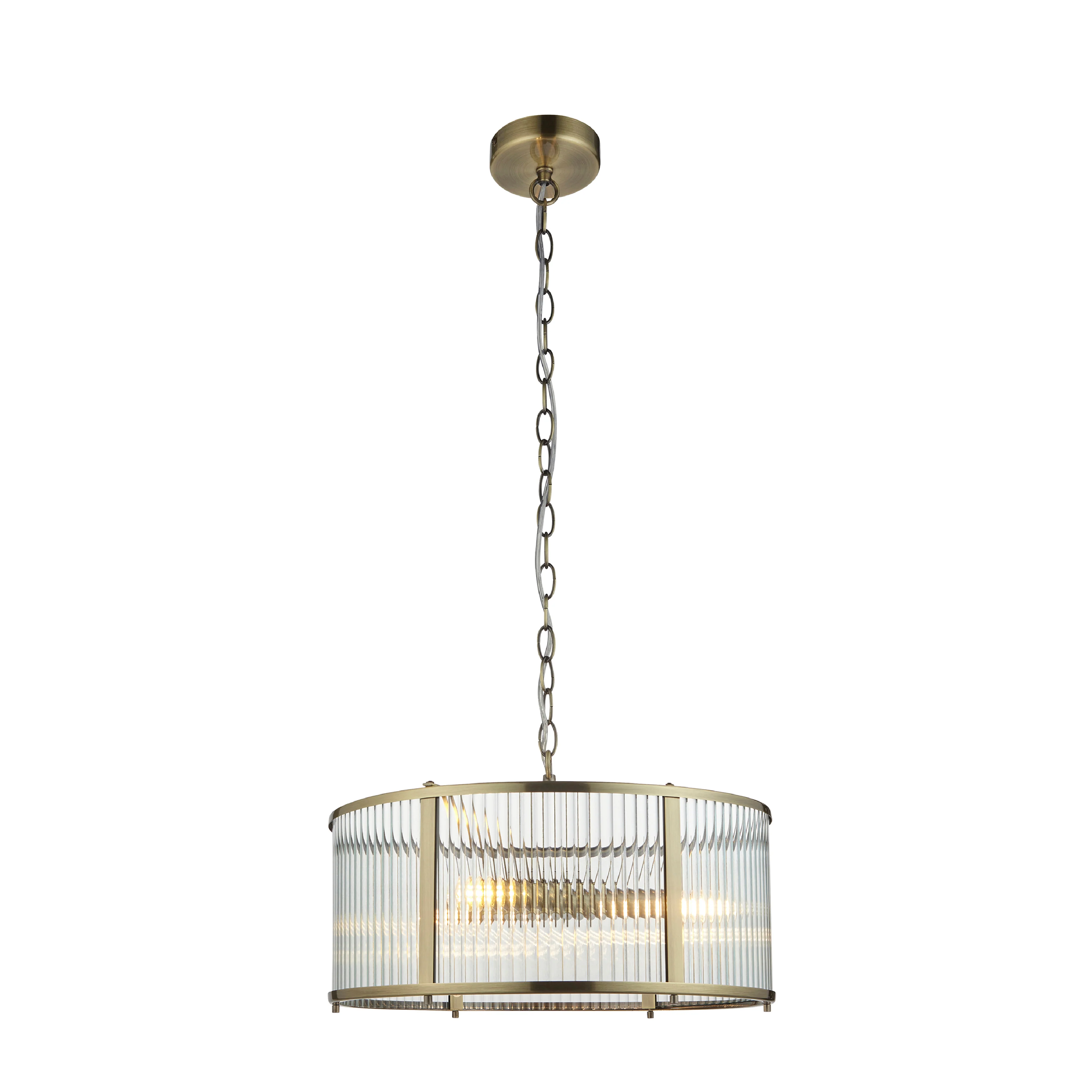 Ridgeton 3 Bulb Pendant Light | Antique Brass - Image 4