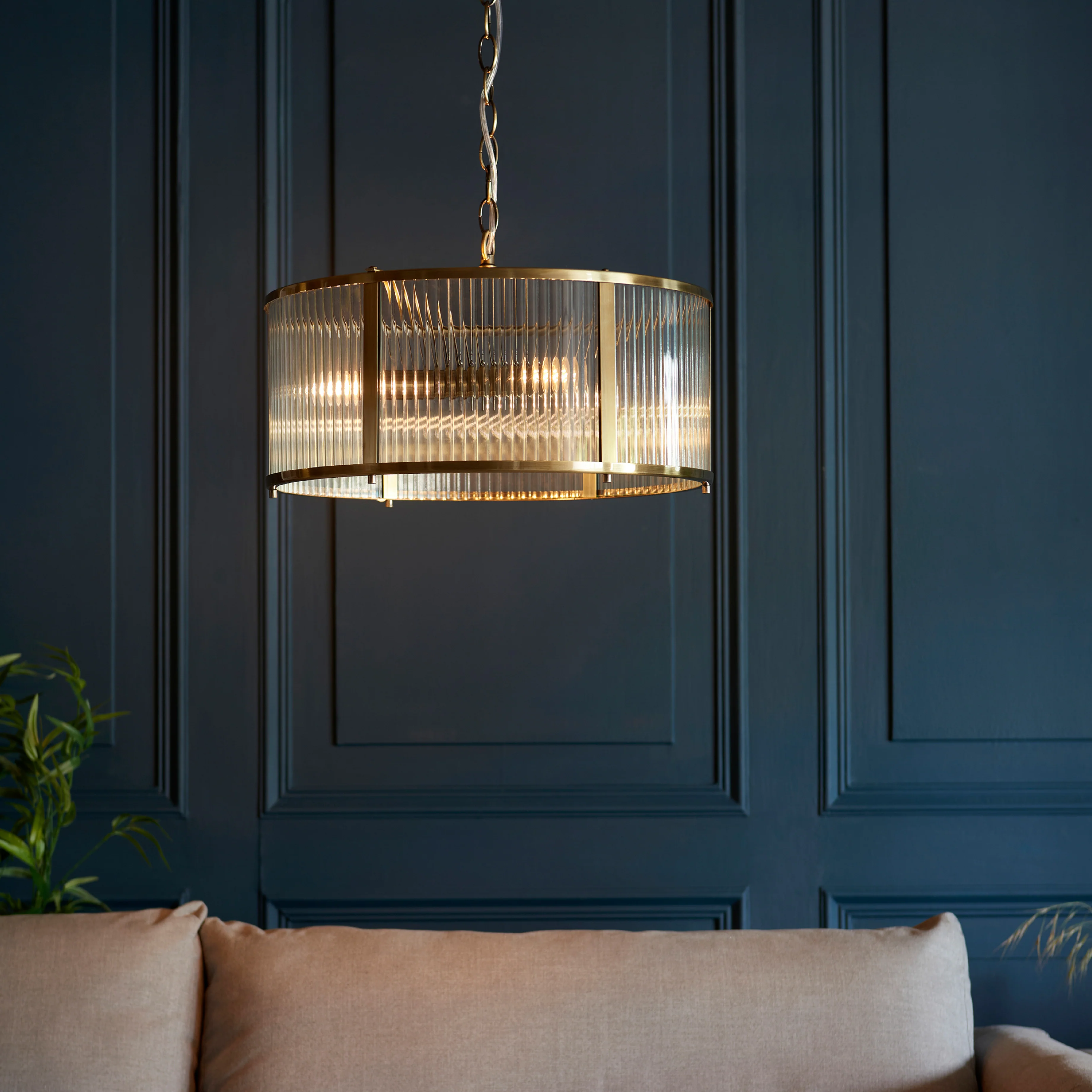 Ridgeton 3 Bulb Pendant Light | Antique Brass - Image 5