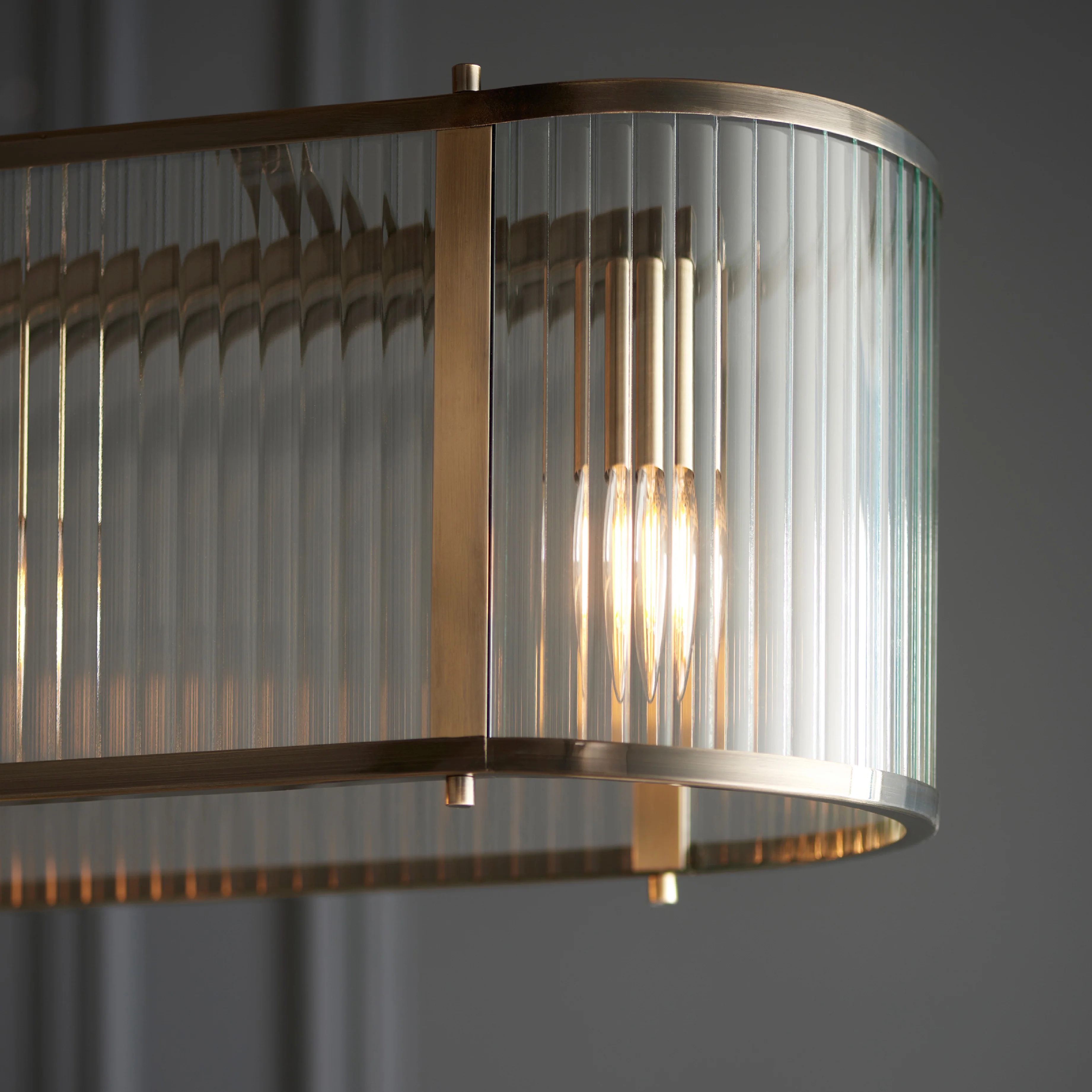 Ridgeton 4 Bulb Pendant Light Fitting | Antique Brass - Image 2