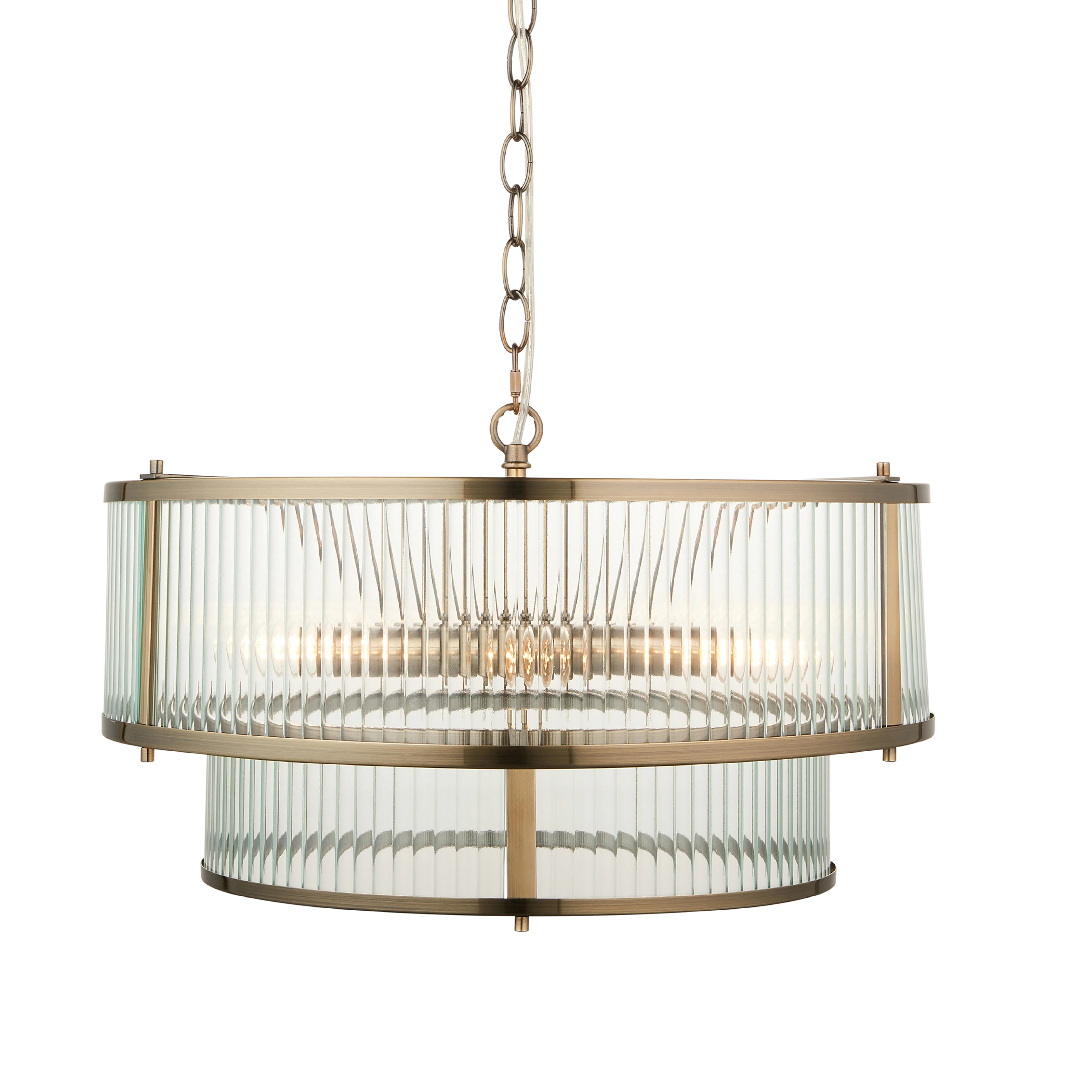 Ridgeton 5 Bulb Pendant Light Fitting | Antique Brass - Image 3
