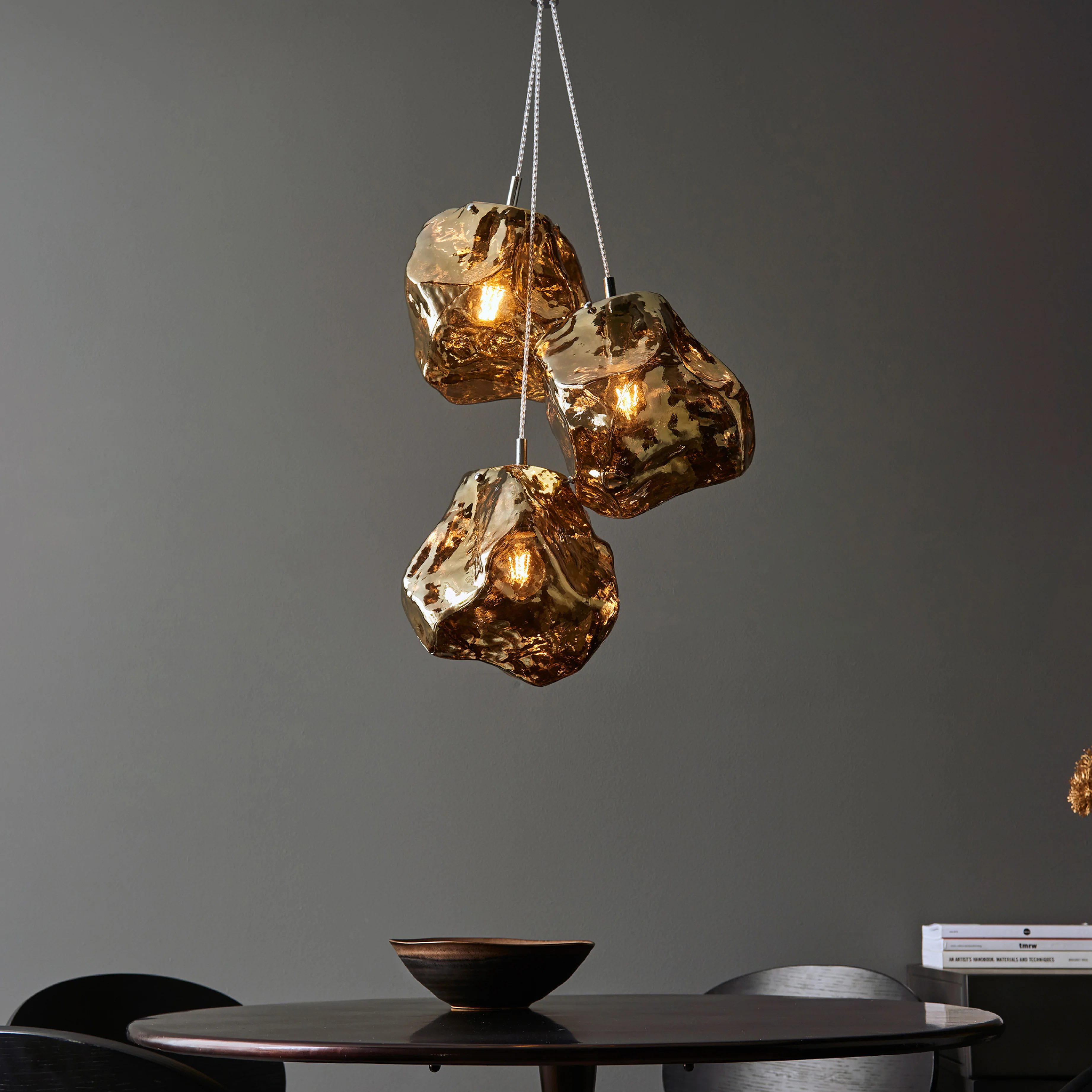 Rock Trio Pendant Light | Bronze - Image 2