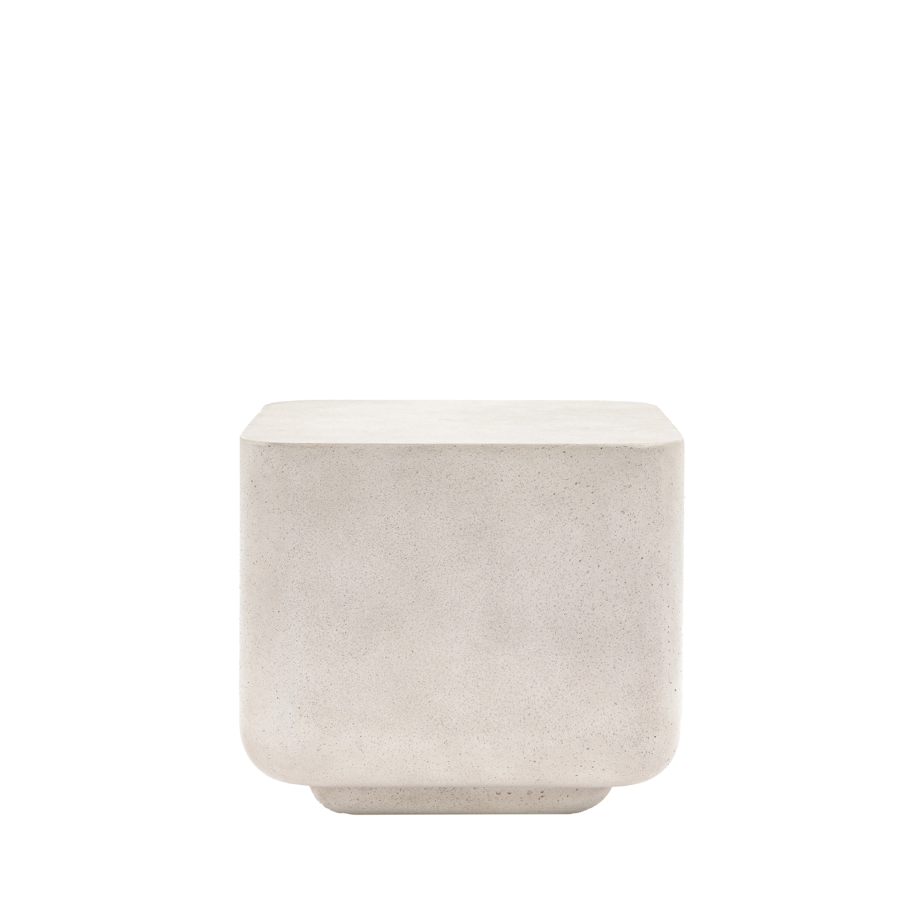 Rozzano Concrete Side Table | White - Image 3