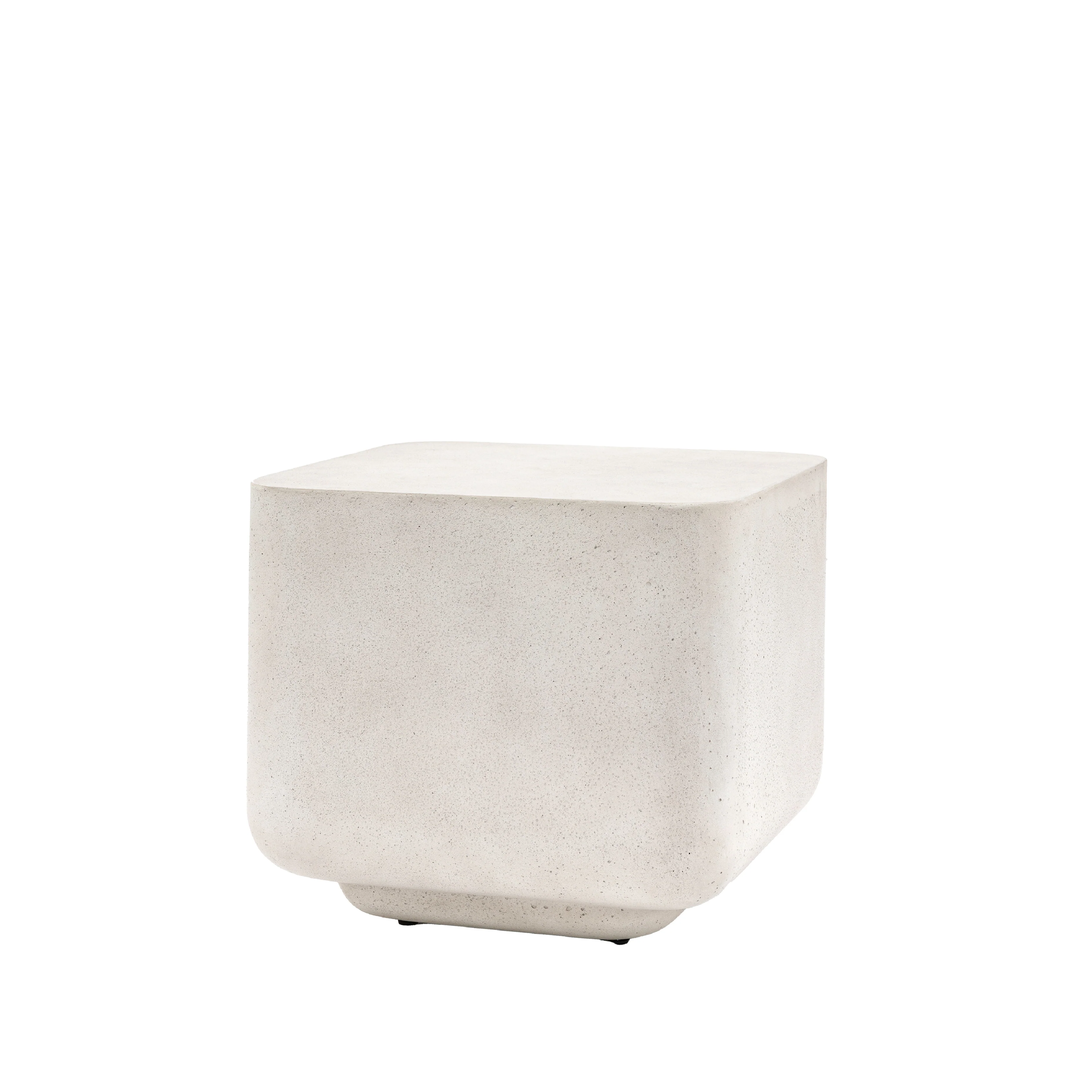 Rozzano Concrete Side Table | White - Image 4