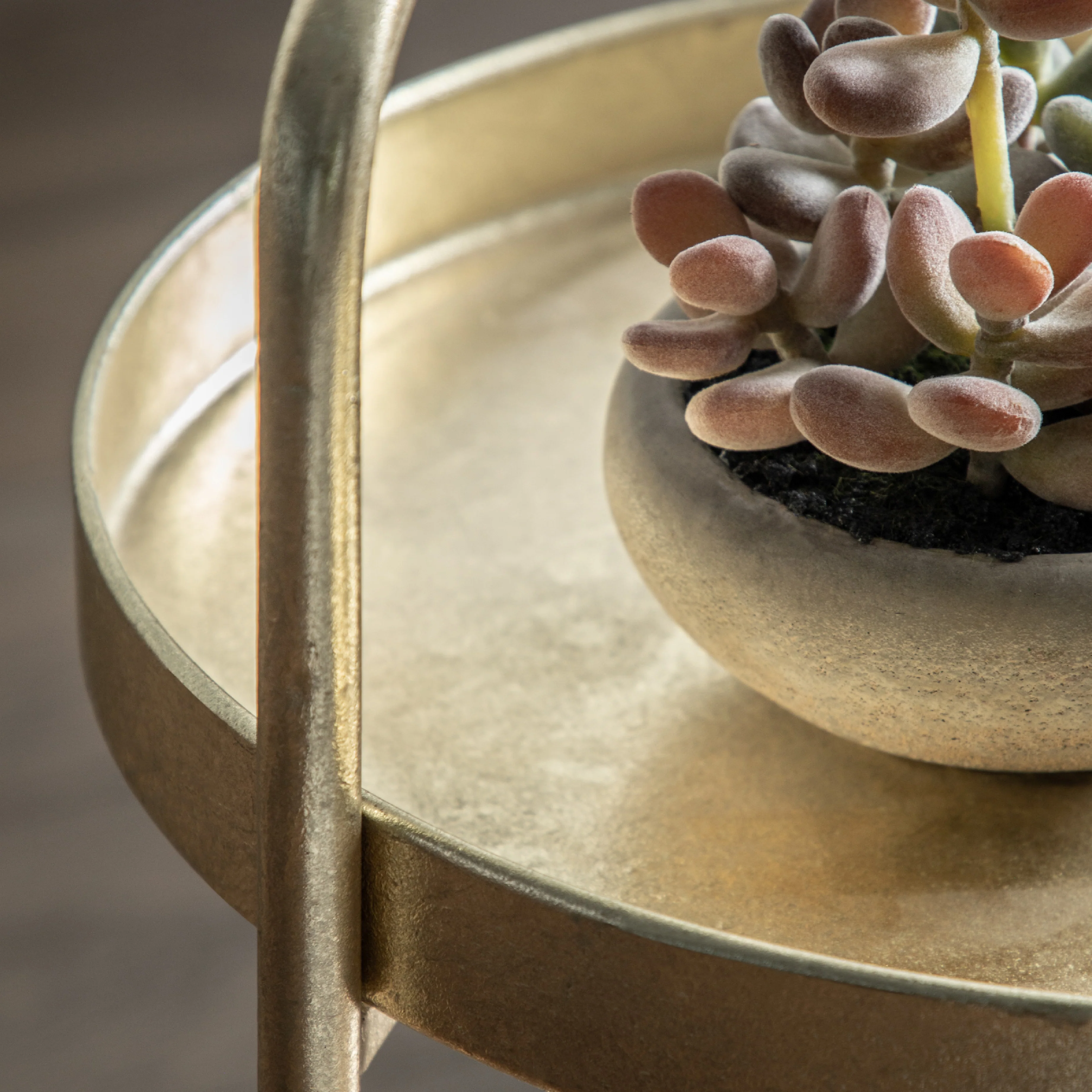 Sennen Handle Side Table | Gold - Image 2