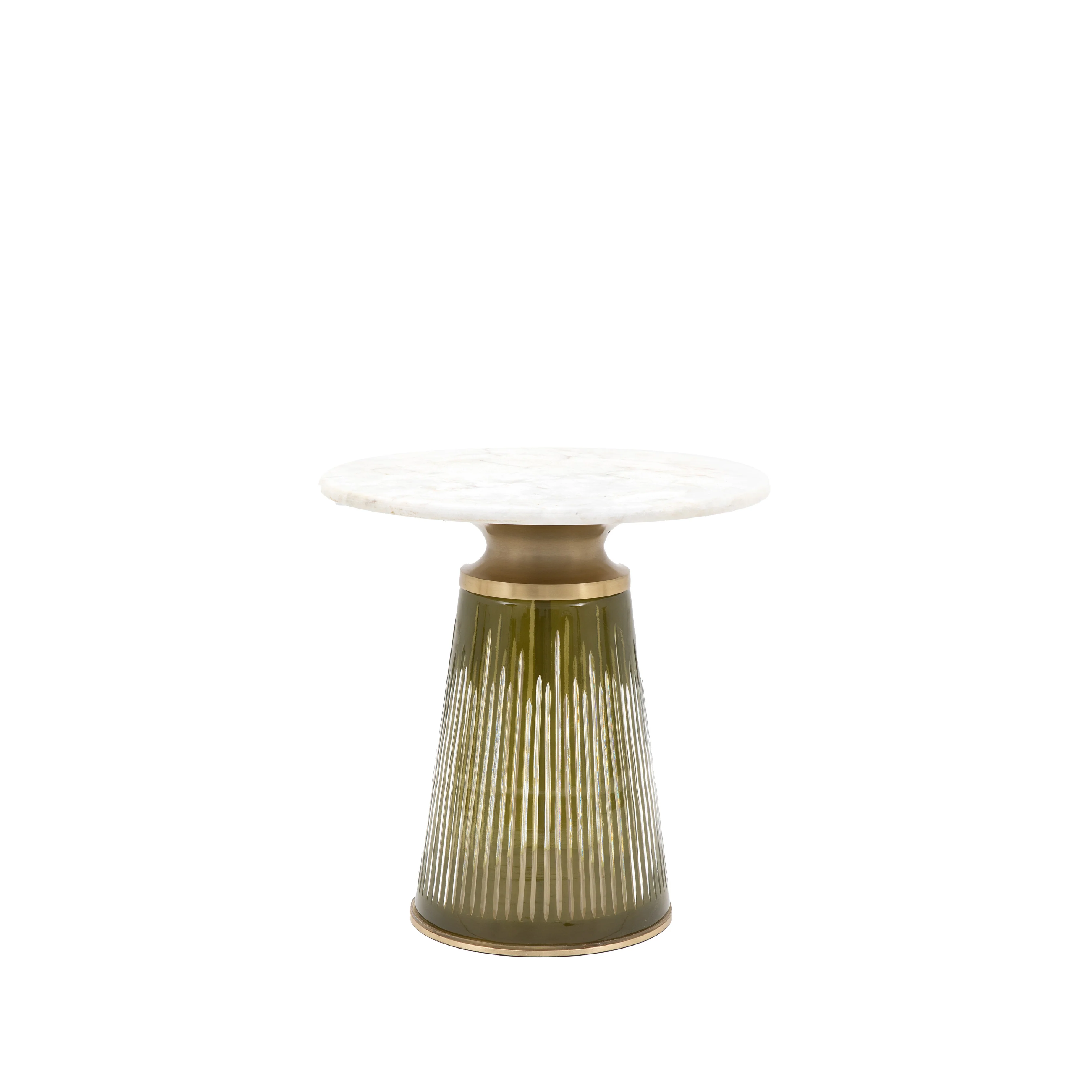 Seville Fluted Marble Top Side Table | Dusk - Image 3