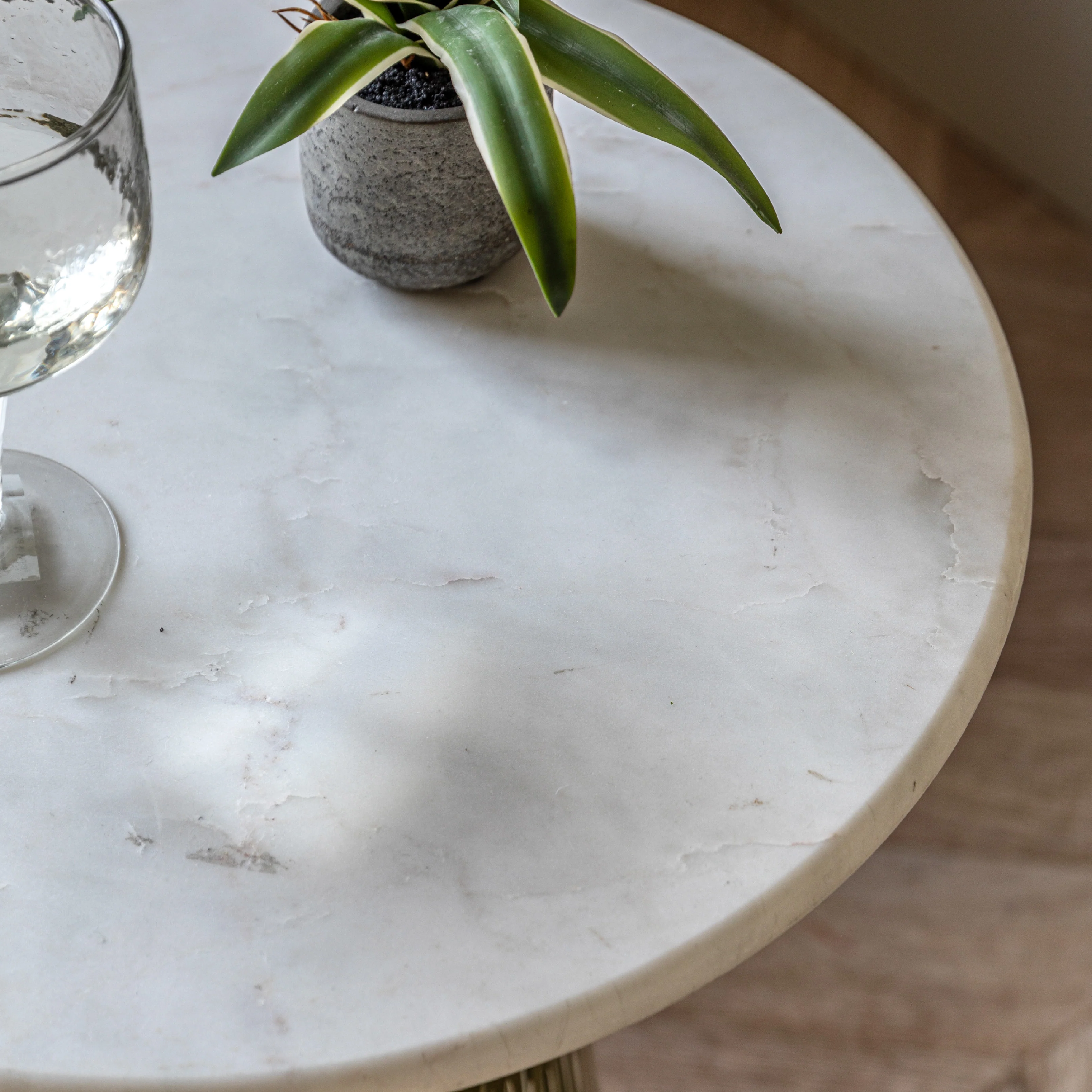 Seville Fluted Marble Top Side Table | Dusk - Image 5