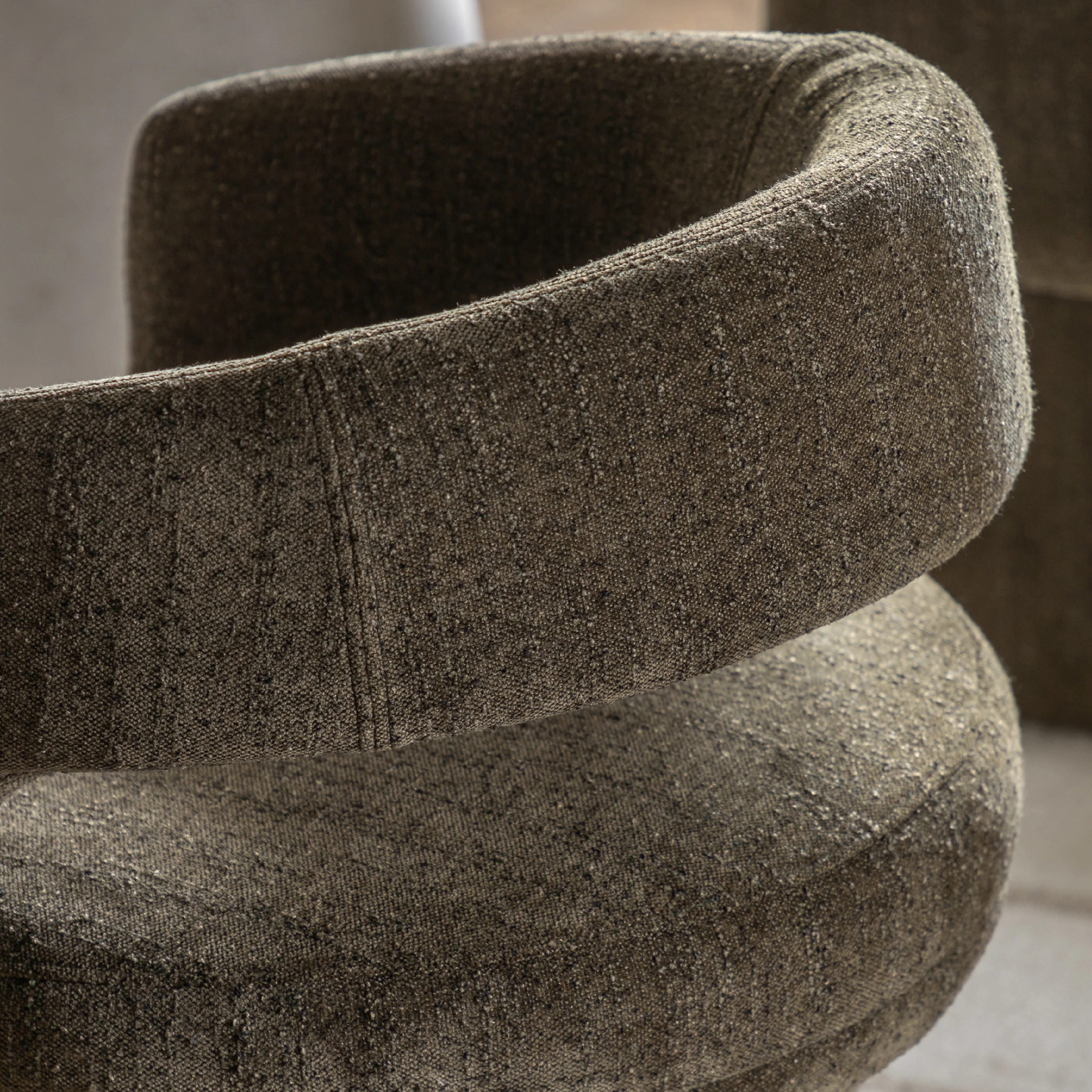 Sloane Curve Boucle Dining Chair | Green - Image 2