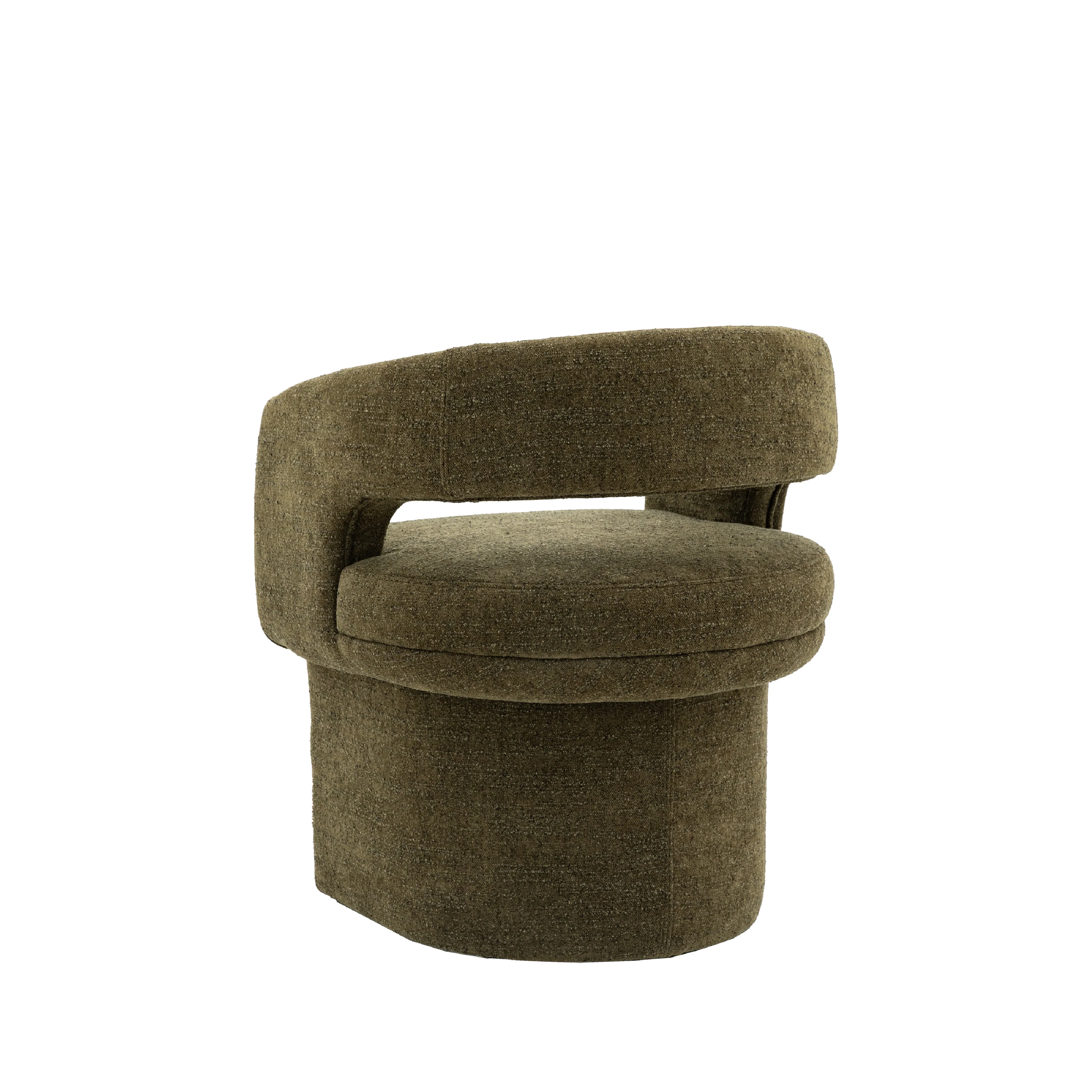 Sloane Curve Boucle Dining Chair | Green - Image 4
