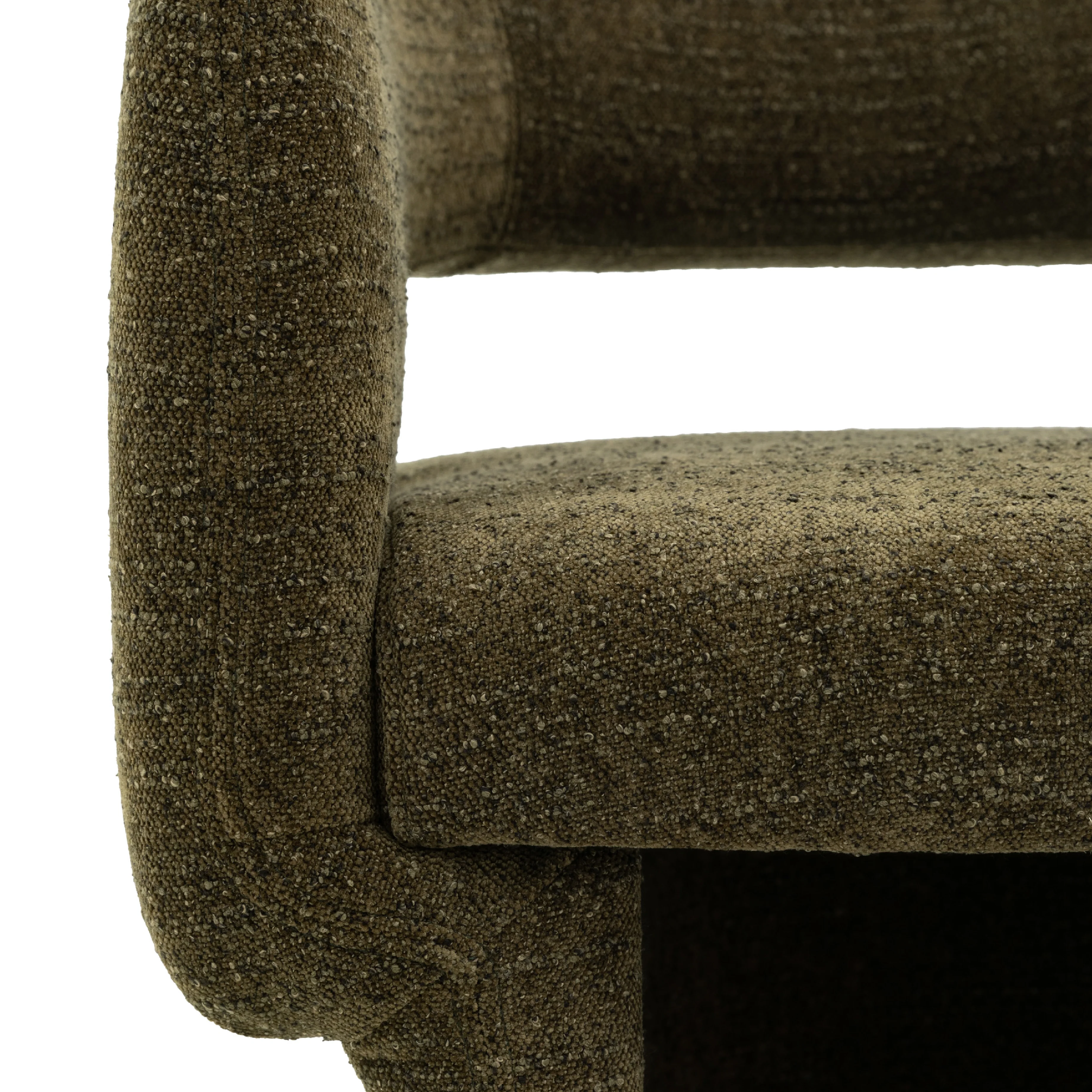 Sloane Curve Boucle Dining Chair | Green - Image 5