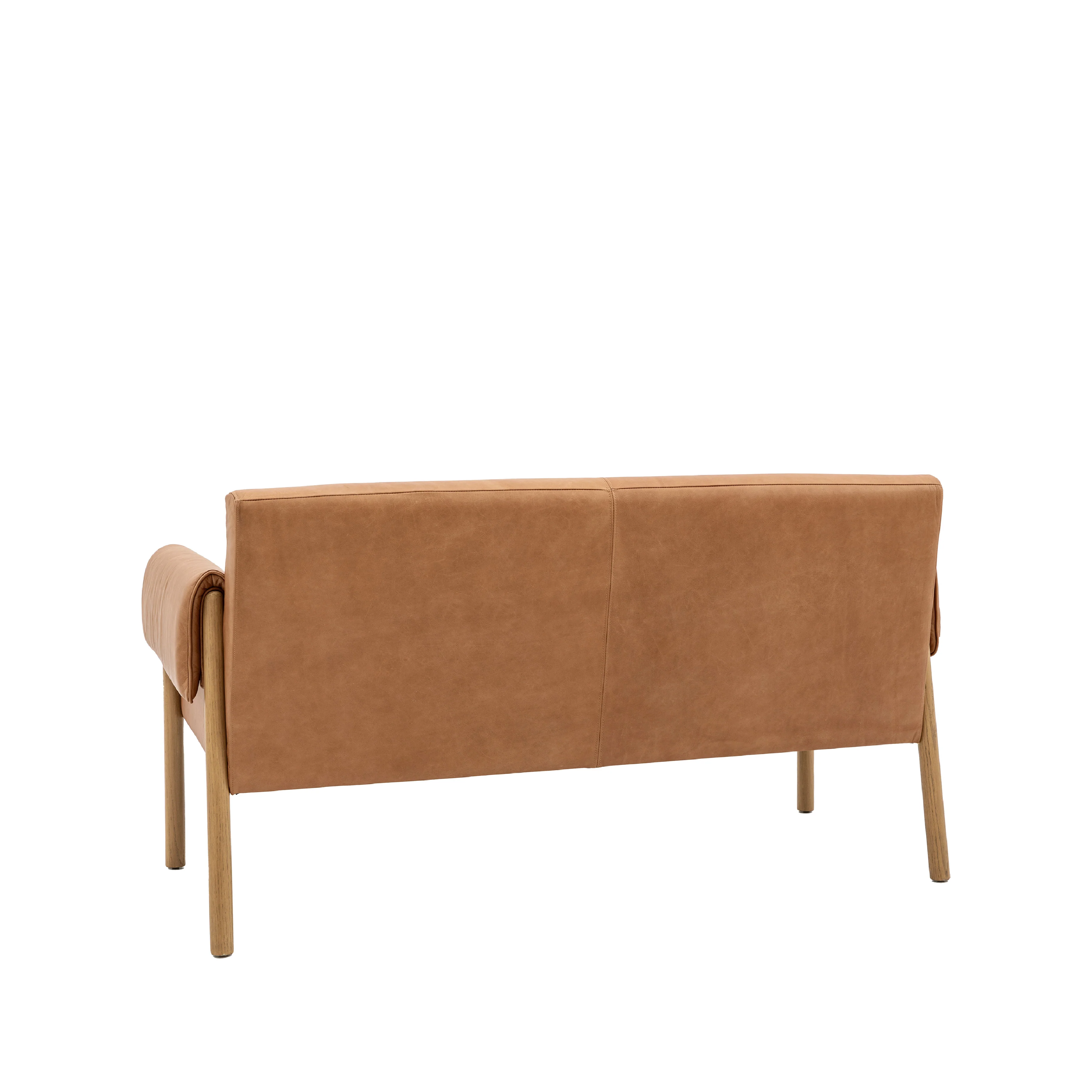 Stratford Leather 2 Seat Sofa | Brown - Image 4