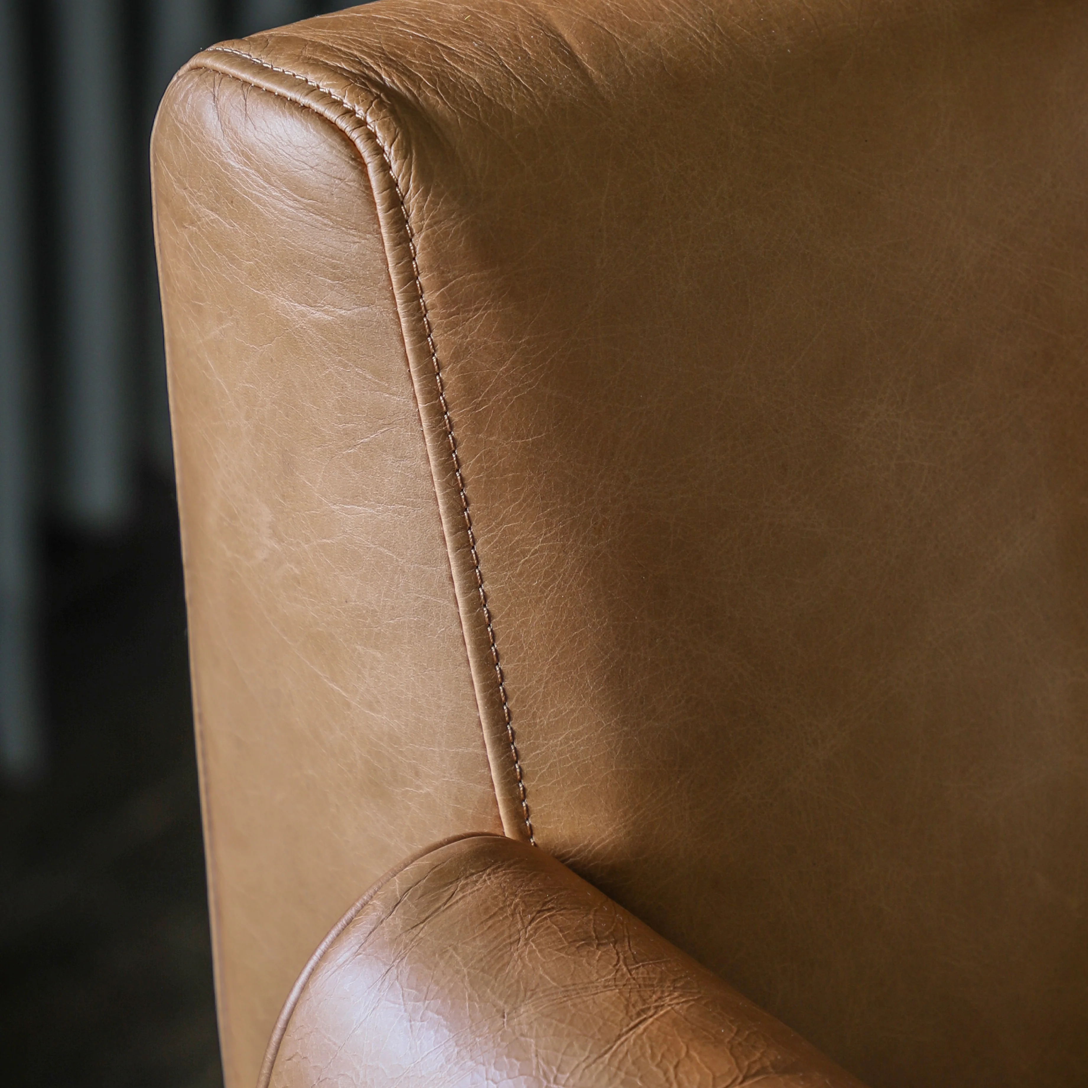 Stratford Leather Armchair | Brown - Image 2