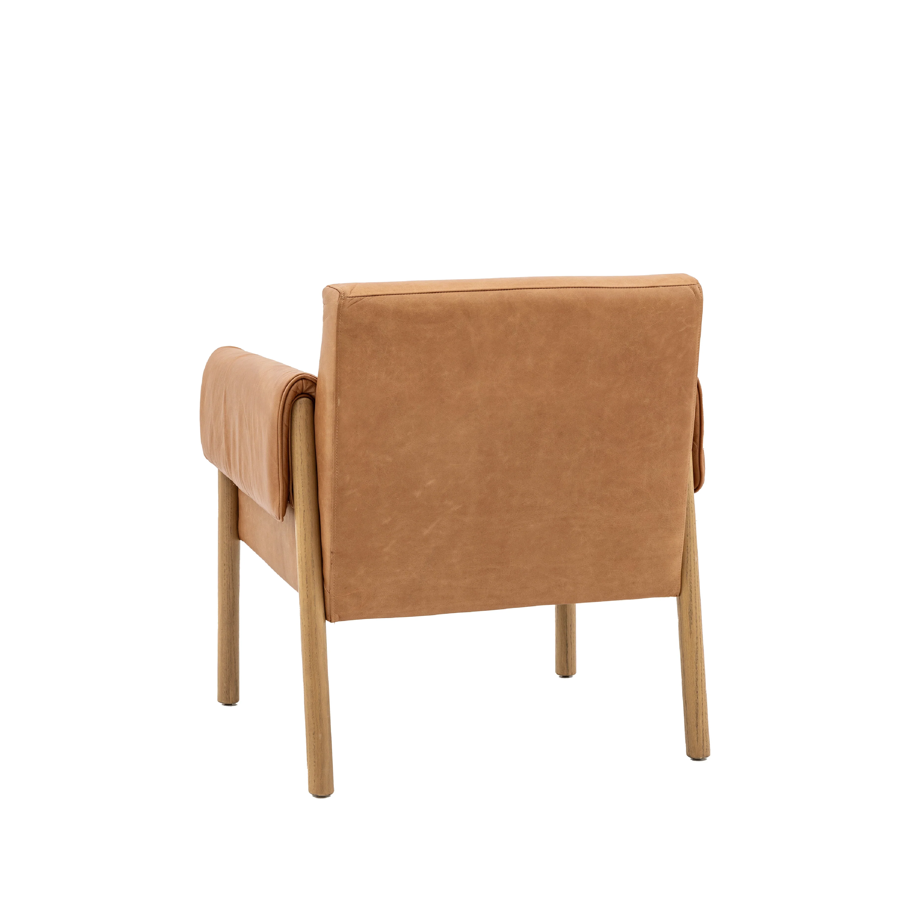 Stratford Leather Armchair | Brown - Image 4