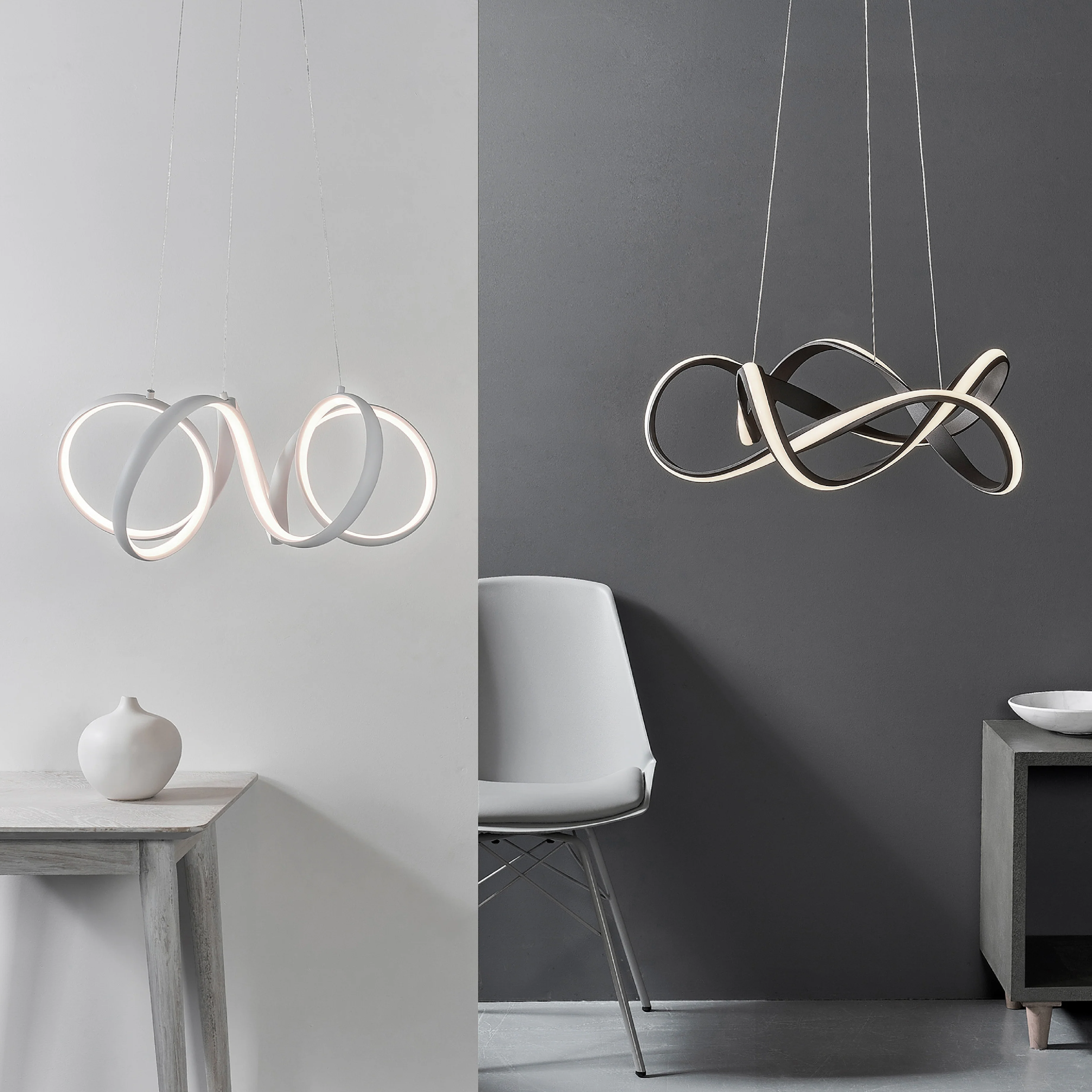 Synergy Whirl Pendant Light | Coffee/White - Image 2