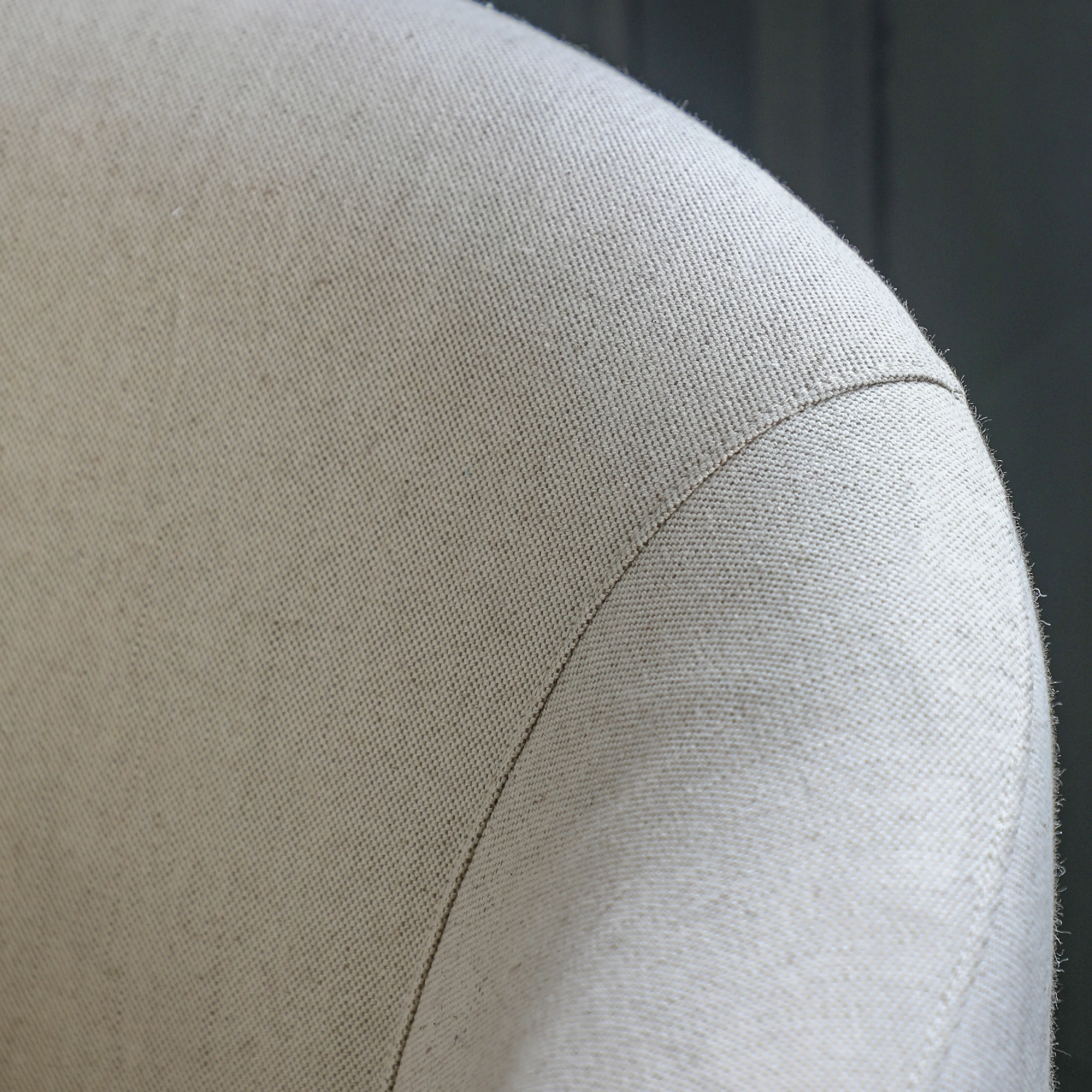 Tindon Curve Fabric Armchair | Natural - Image 2