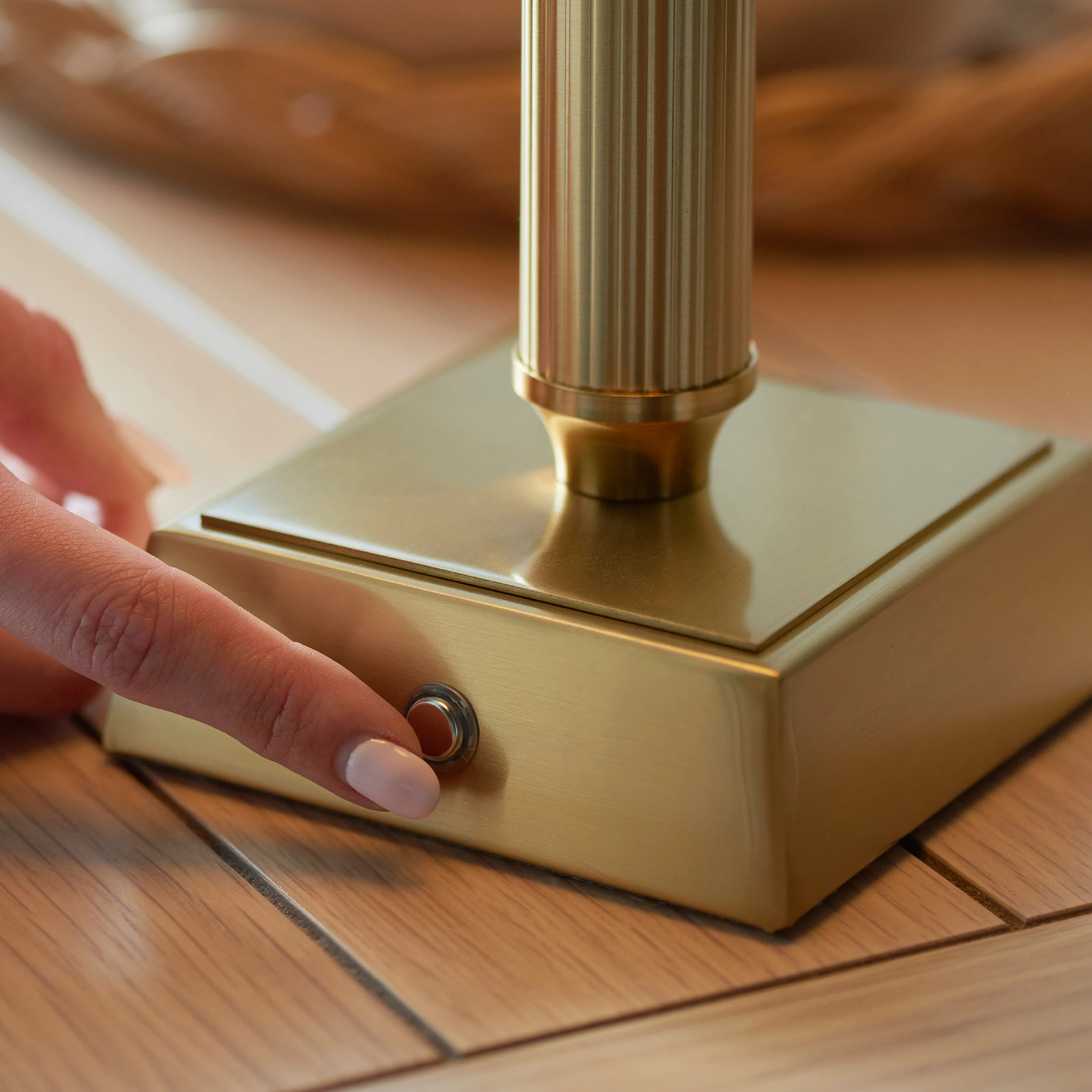 Trobridge Cordless Table Lamp Base | Brushed Aged Brass - Image 4