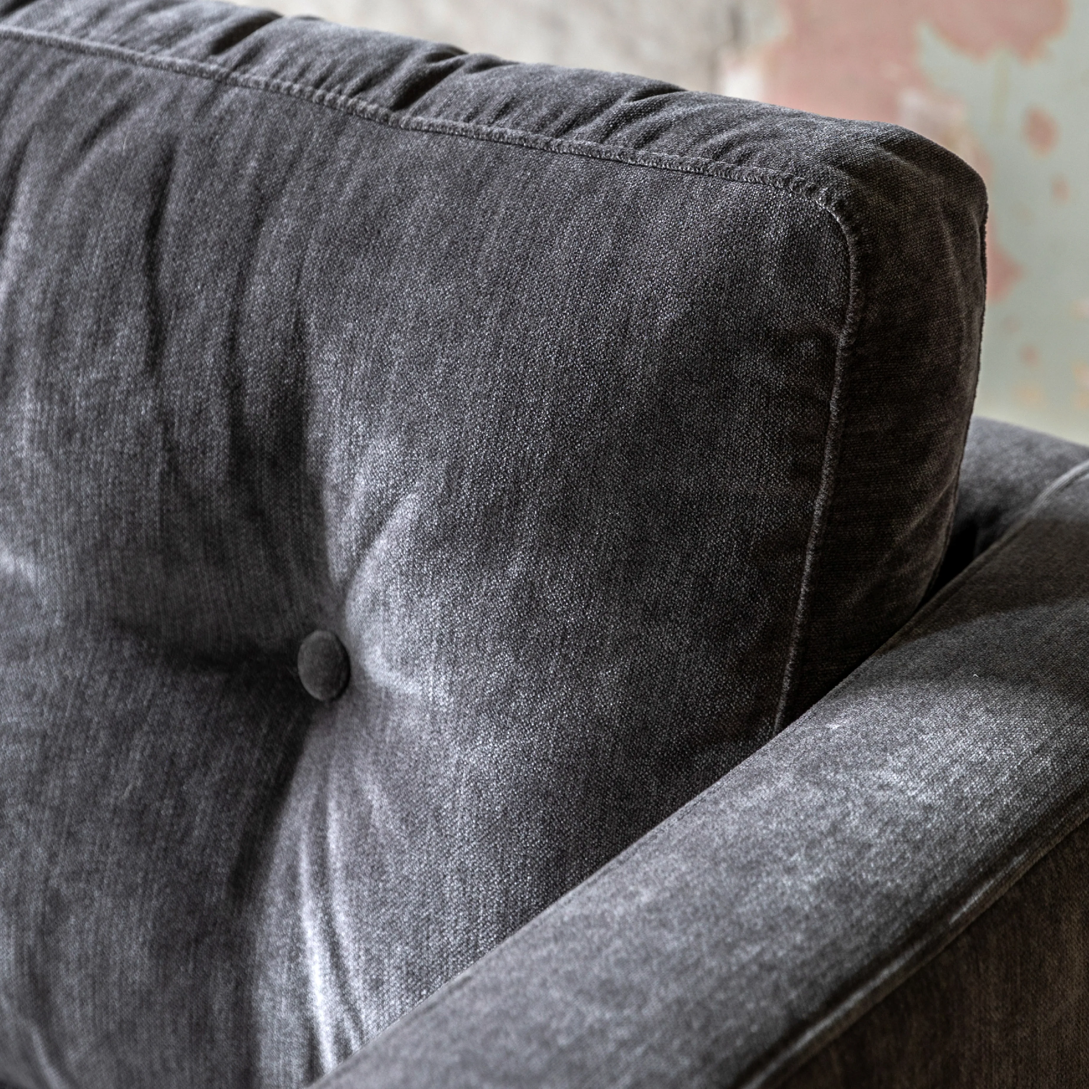 Whitwell Button 2 Seat Sofa | Charcoal - Image 2