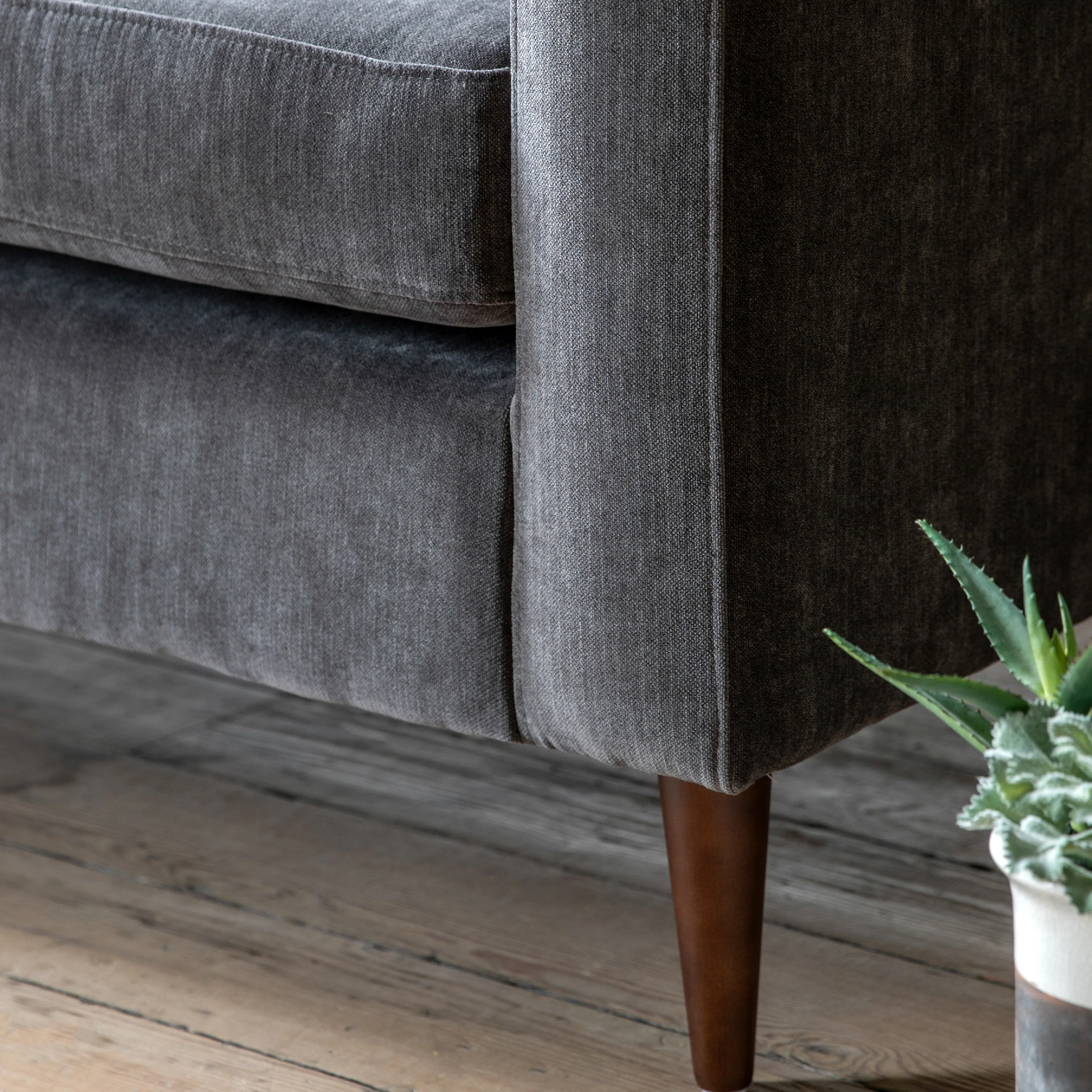 Whitwell Button 2 Seat Sofa | Charcoal - Image 5