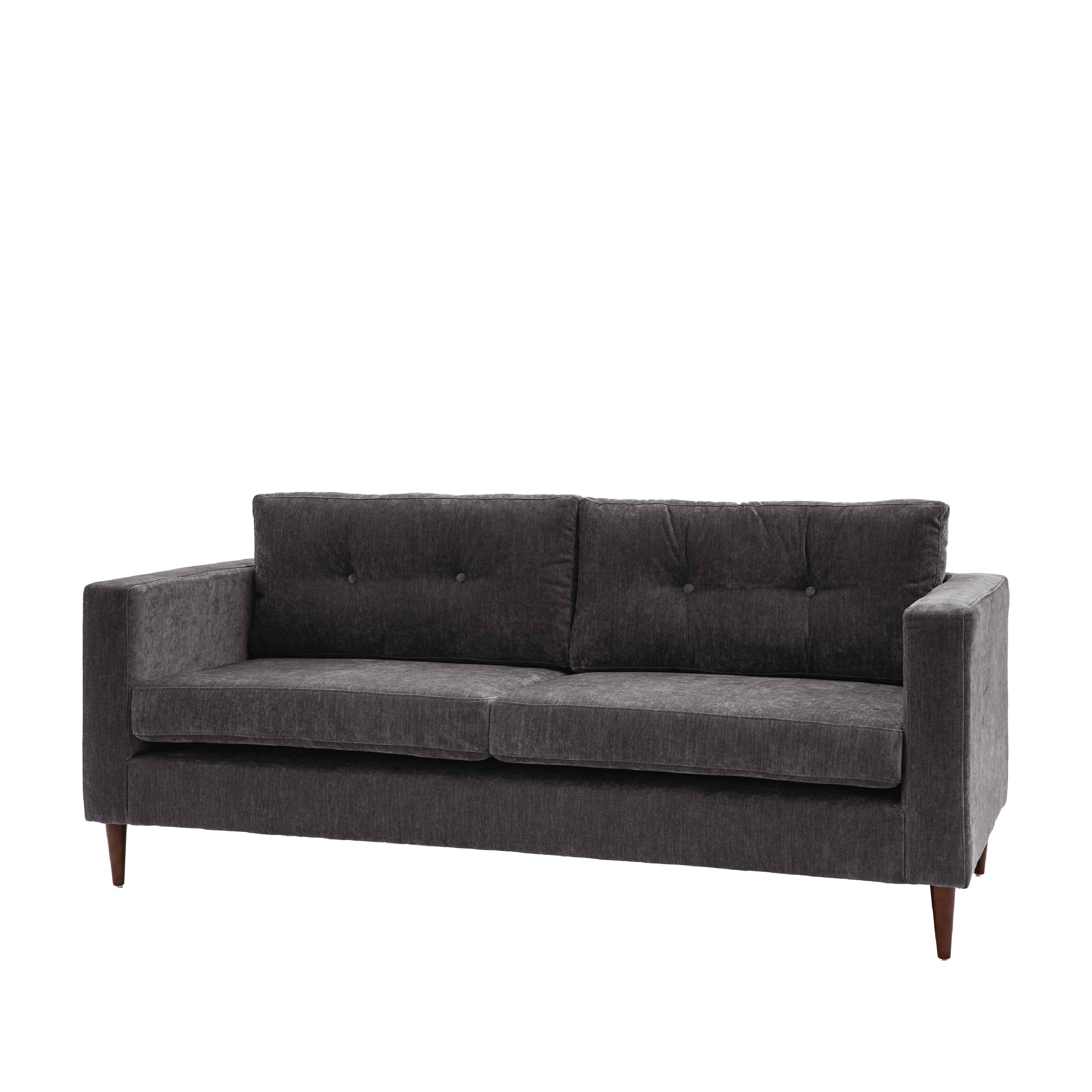 Whitwell Button 3 Seat Sofa | Charcoal - Image 3