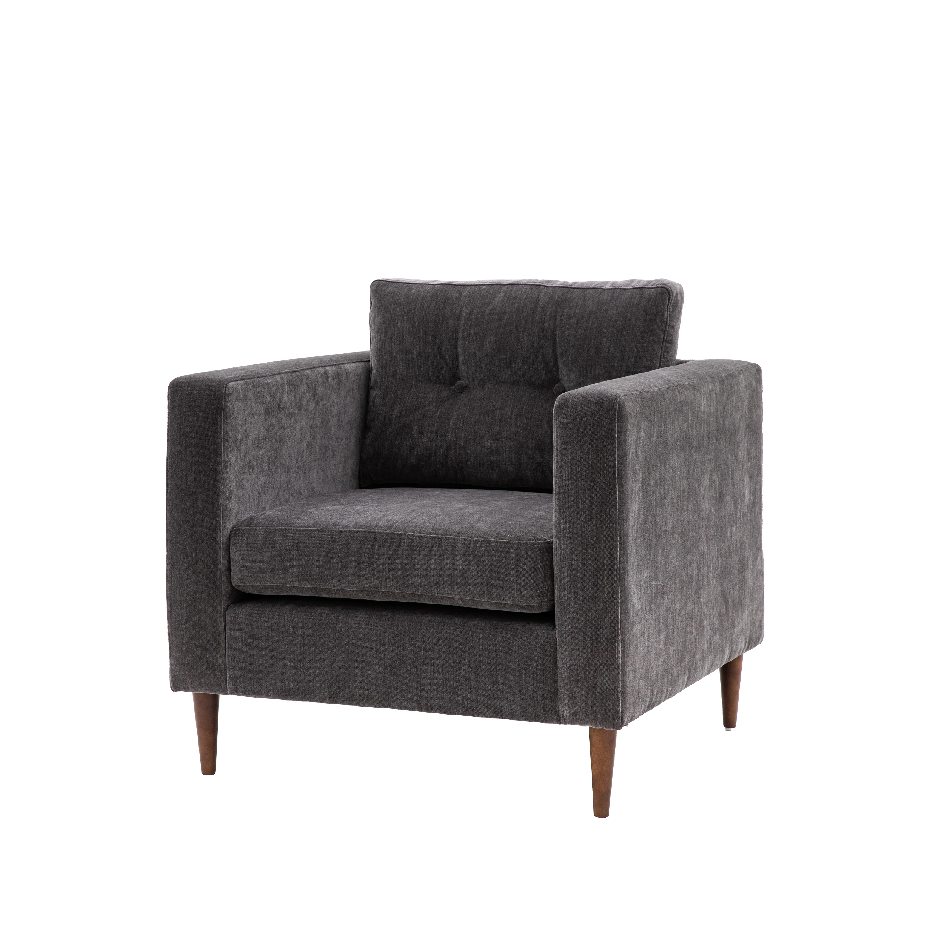 Whitwell Button Armchair | Charcoal - Image 3