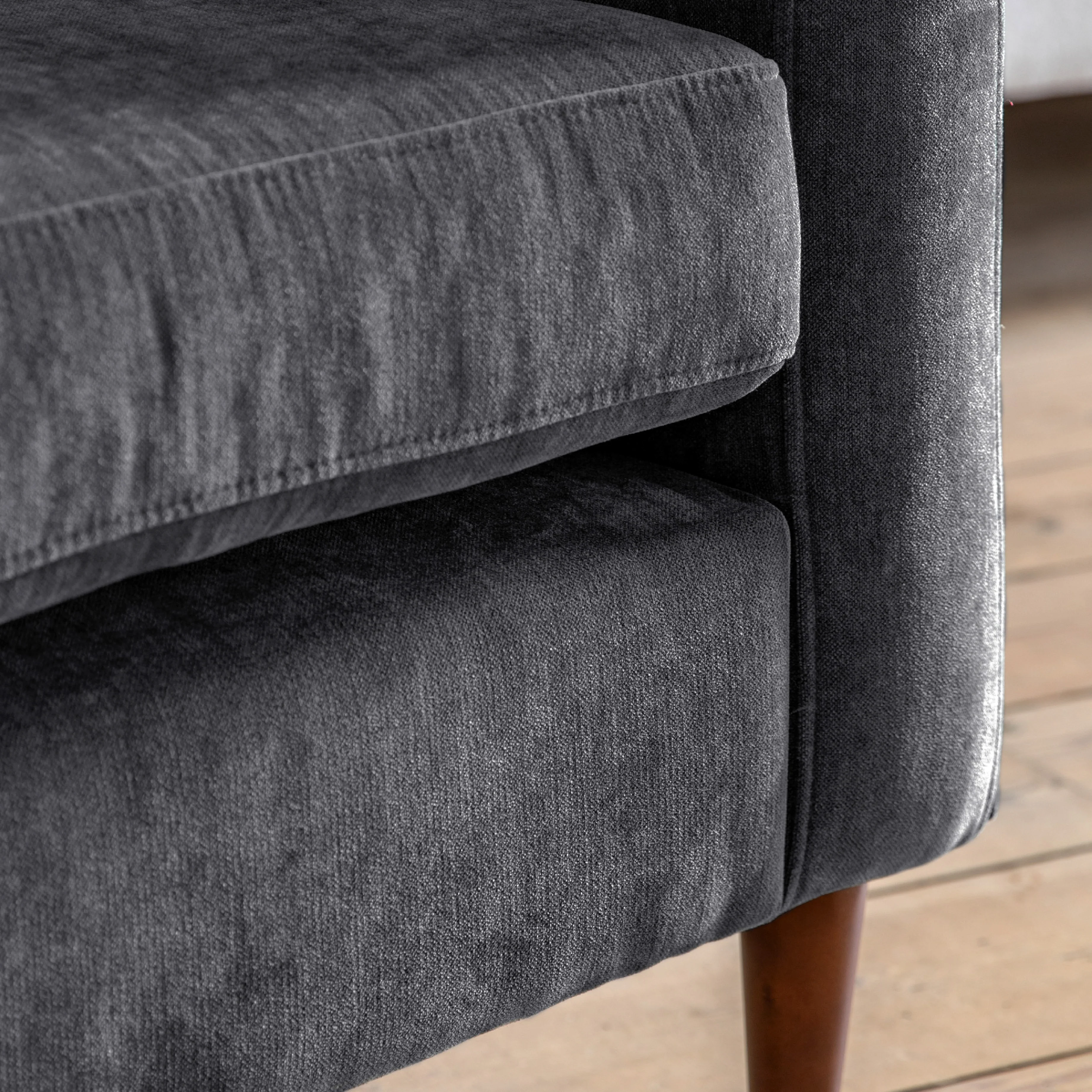 Whitwell Button Armchair | Charcoal - Image 5