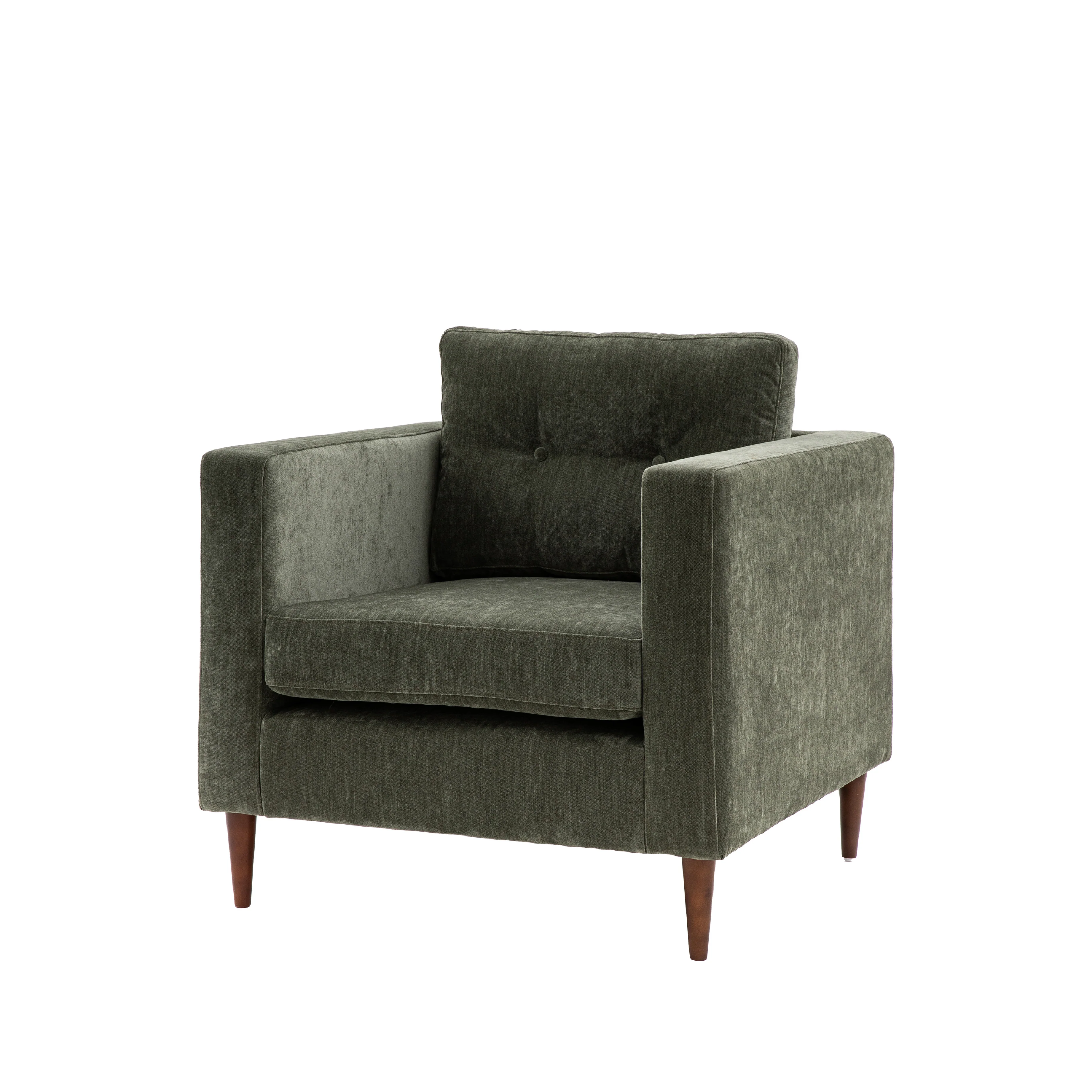 Whitwell Button Armchair | Forest - Image 3