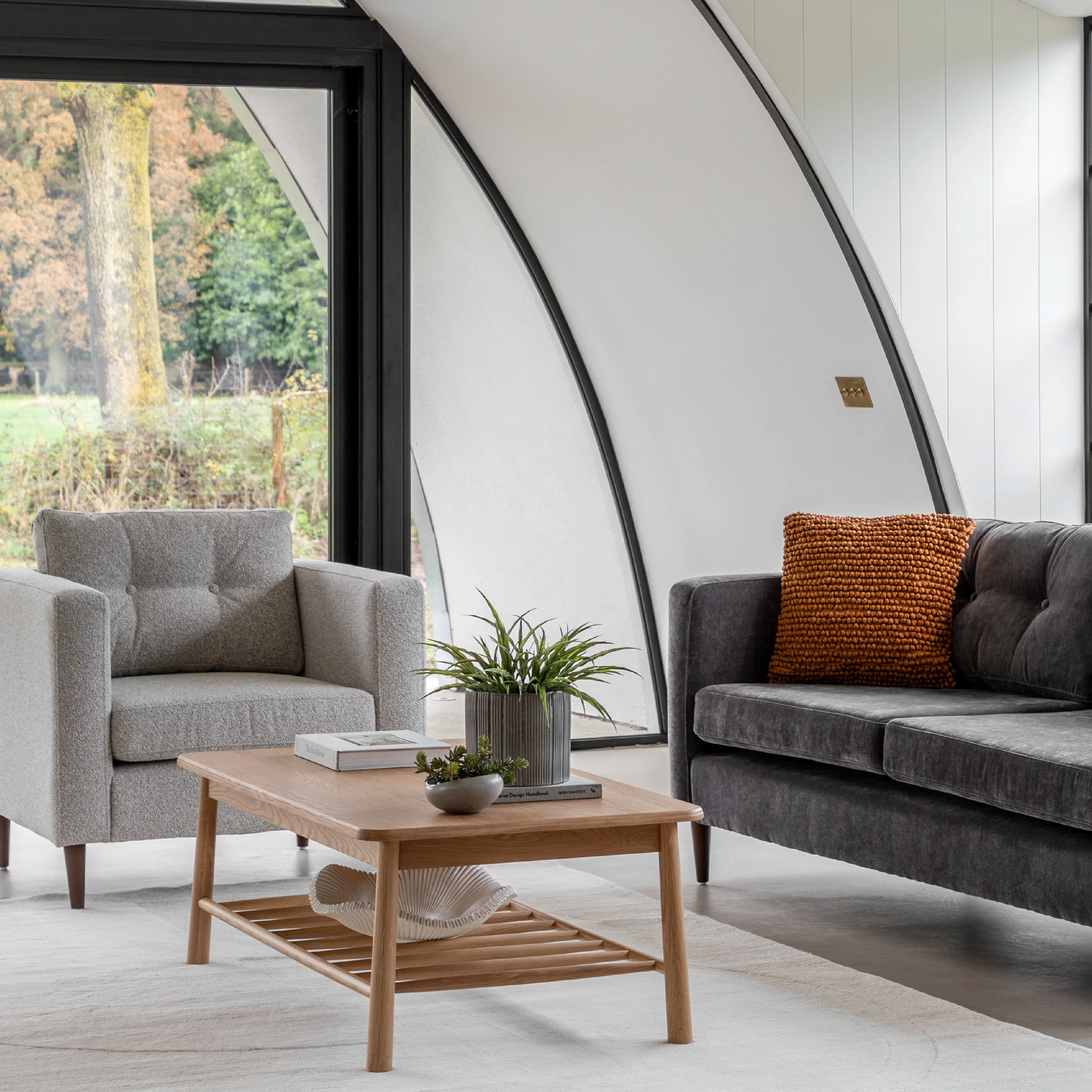 Whitwell Button Armchair | Light Grey - Image 2