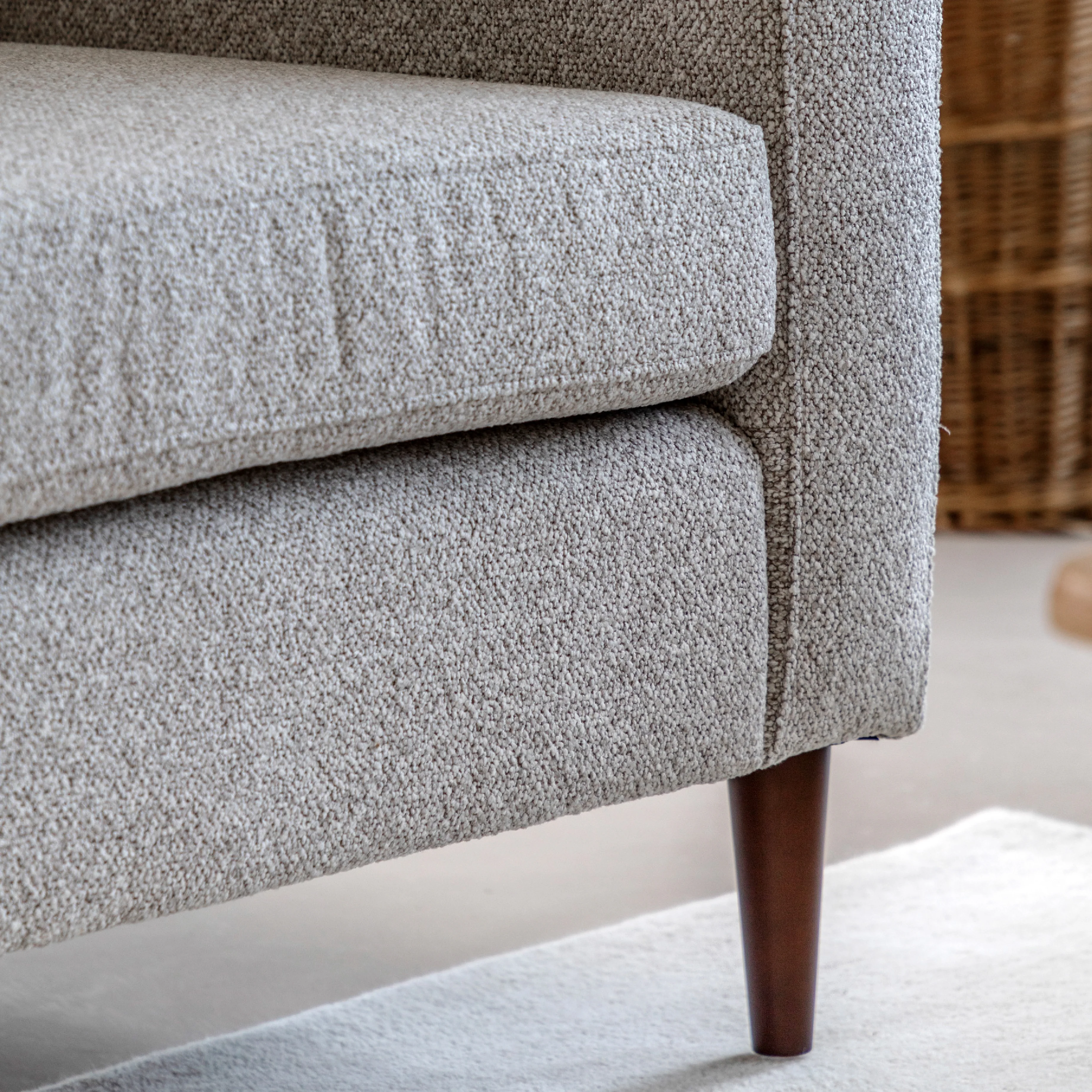 Whitwell Button Armchair | Light Grey - Image 5