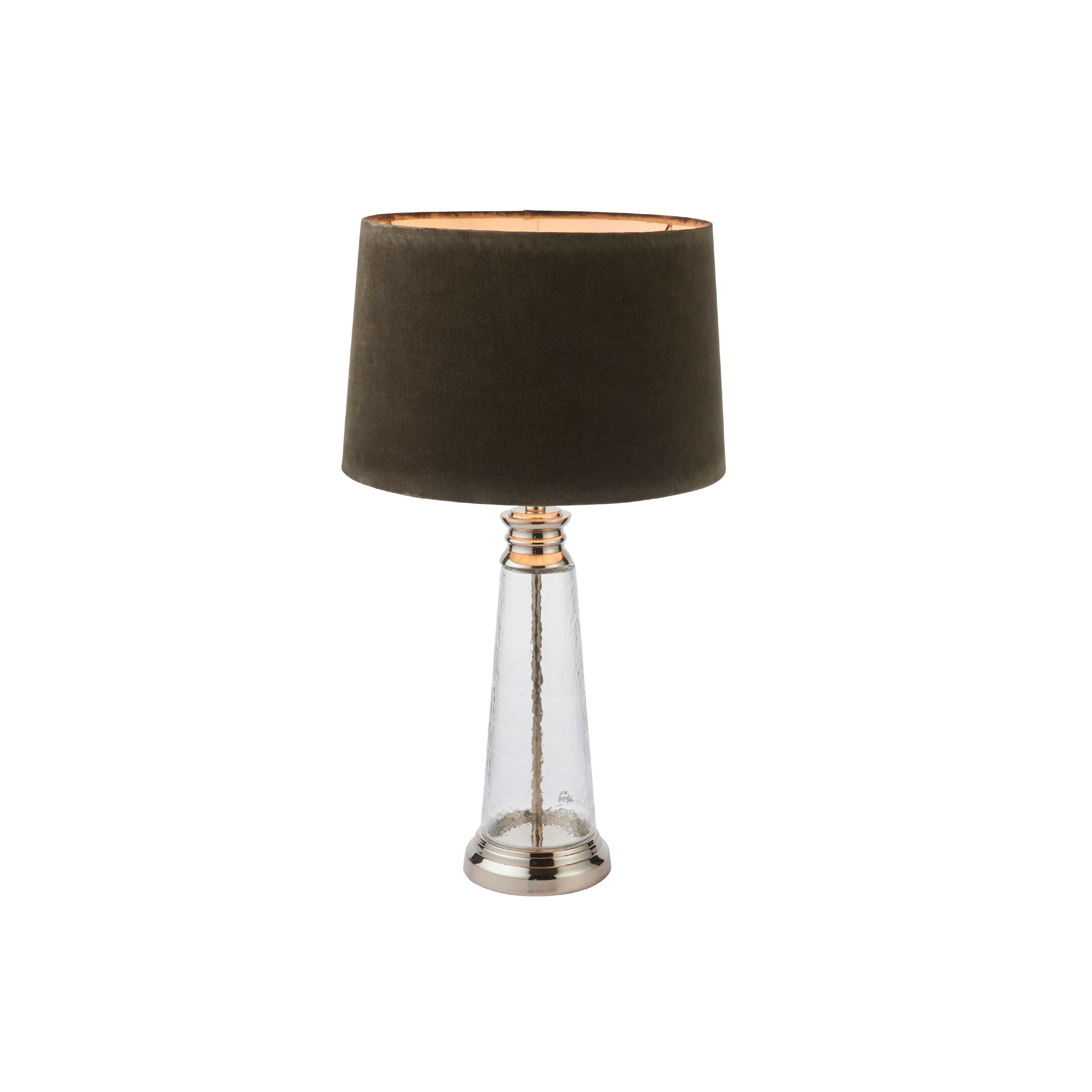 Winslet Hammered Glass Table Lamp | Grey - Image 3