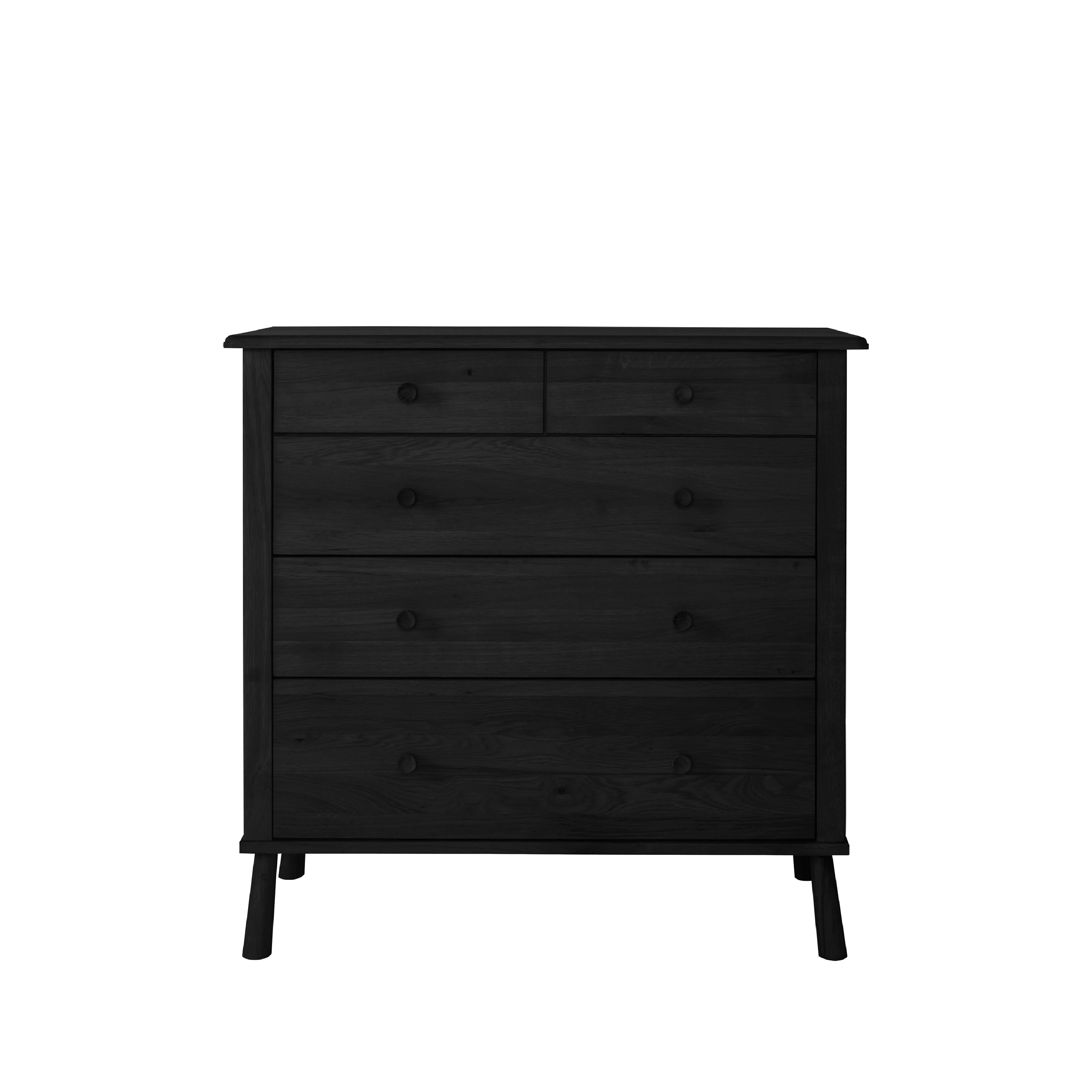 Wycombe Nordic 5 Drawer Chest | Black - Image 3
