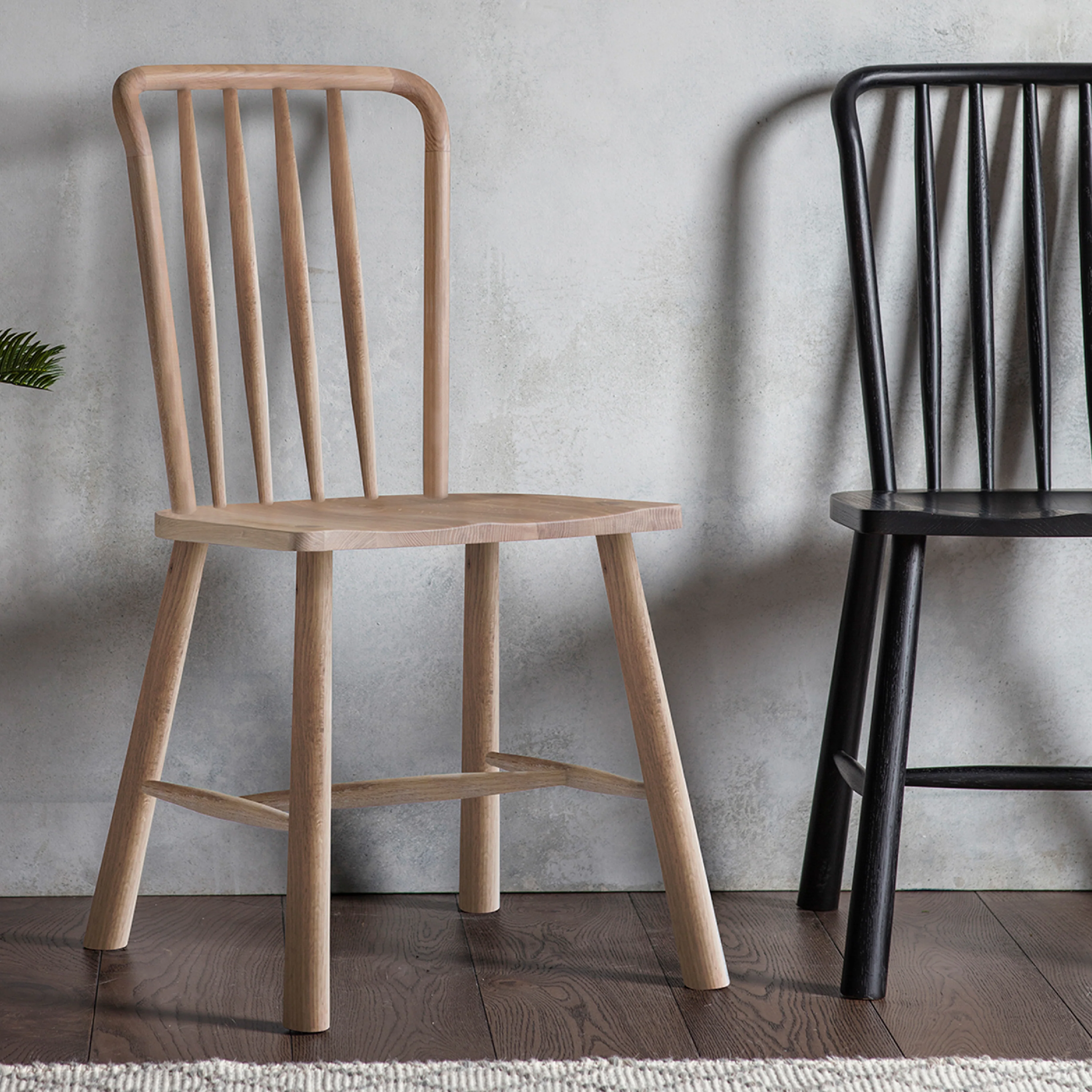 Wycombe Nordic Dining Chairs | Black | Set of 2 - Image 2
