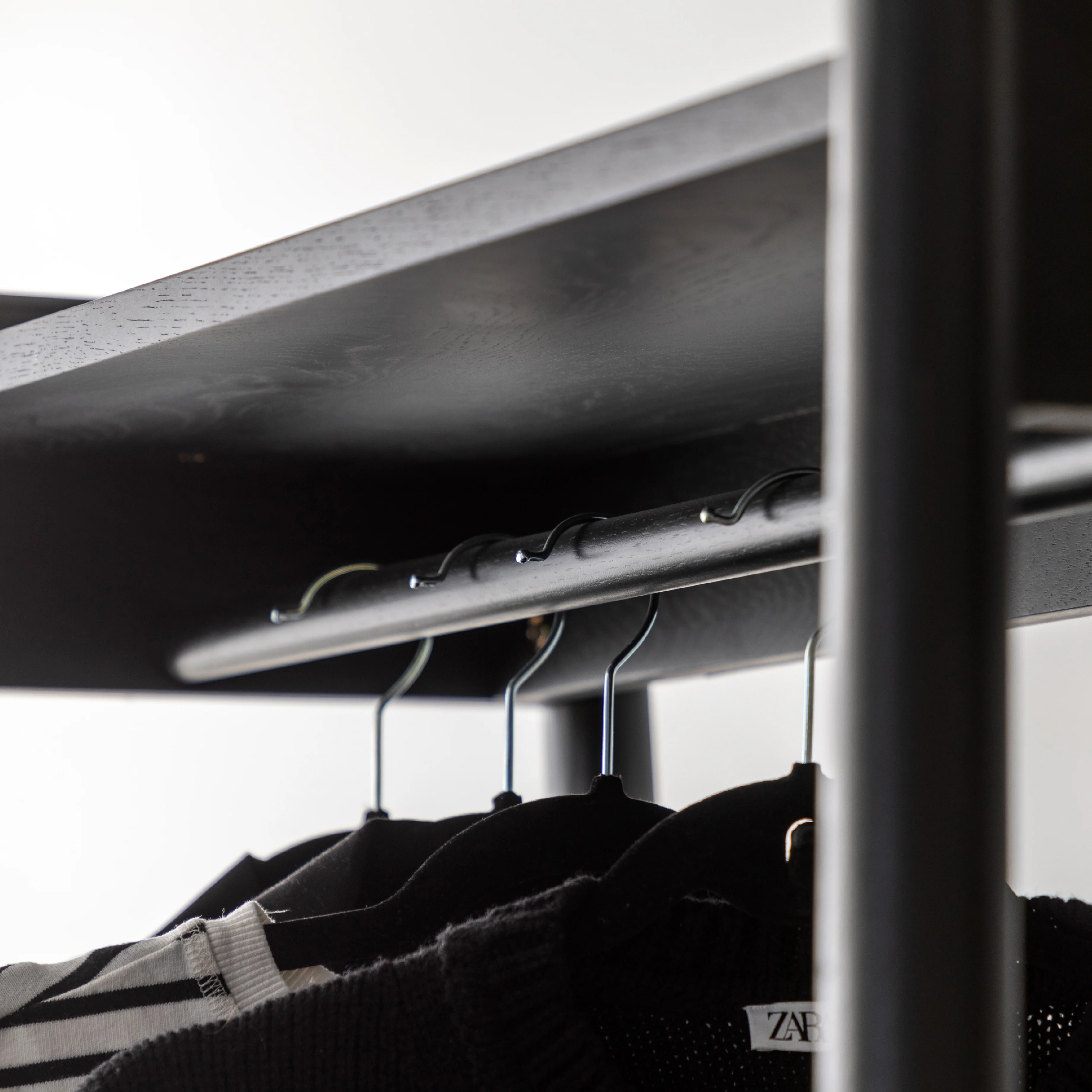 Wycombe Nordic Open Wardrobe | Black - Image 2